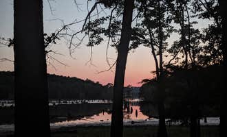 Camping near Sunsets on the Arkansas River Site: Camp Robinson Dispersed Site, Mayflower, Arkansas