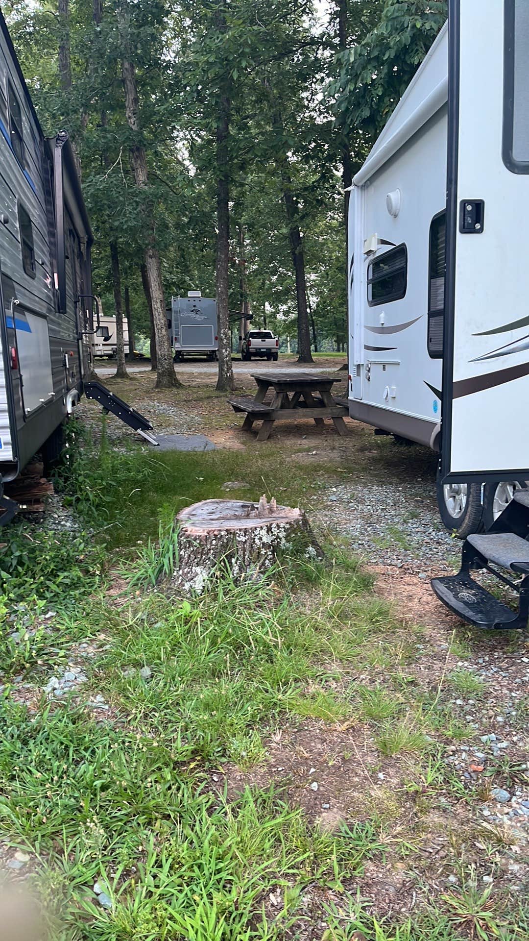 Nina B.'s photo of rv camping at Cane Creek Campground and RV Park near Rougemont, NC