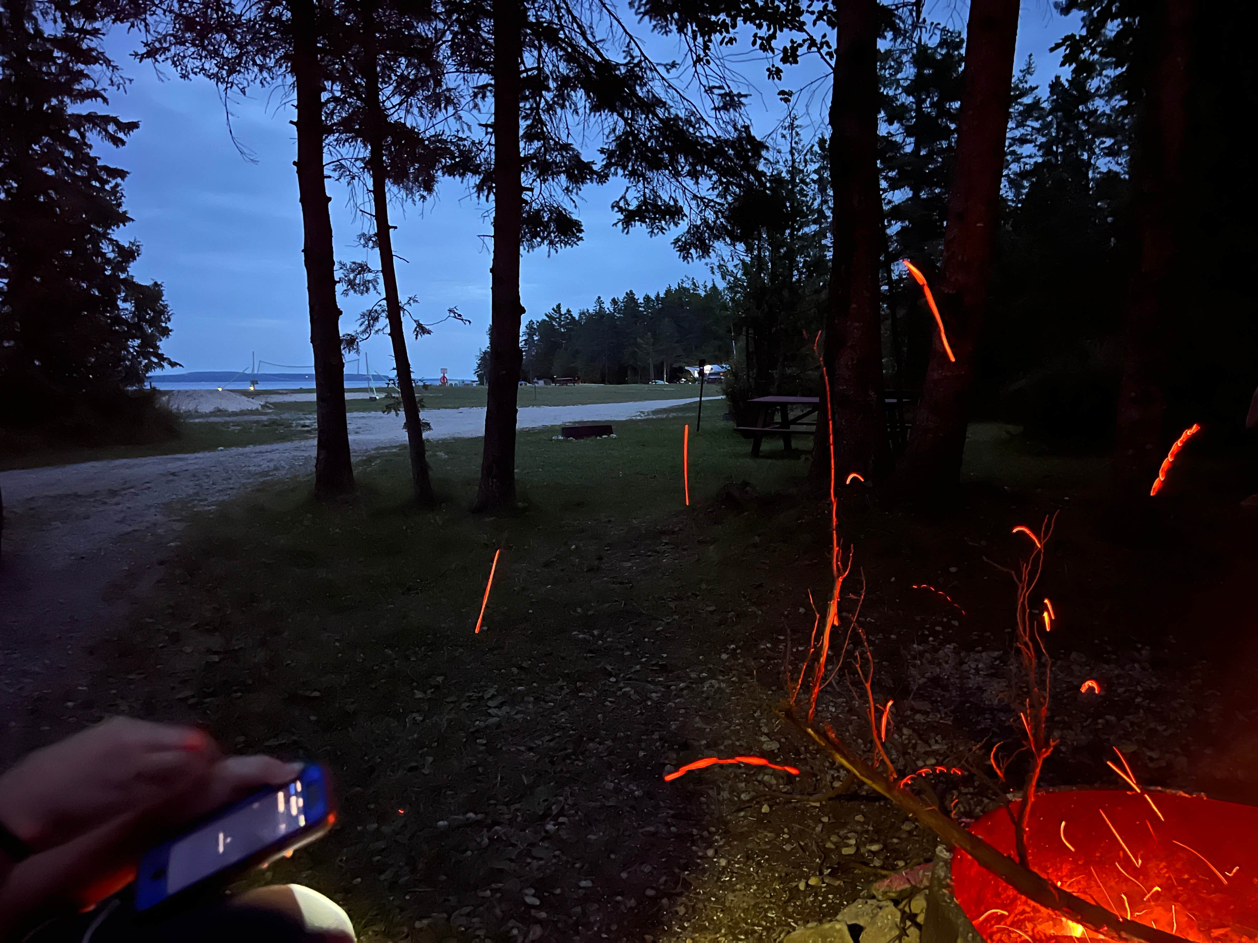 Camper-submitted photo at Castle Rock Lakefront Mackinac Trail Campground near St. Ignace, MI