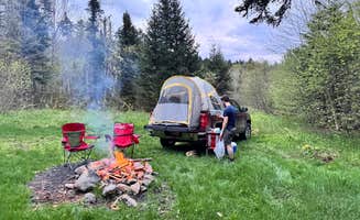 Aimee L.'s photo of a dispersed camping area at Cherry Mountain Road Dispersed in New Hampshire