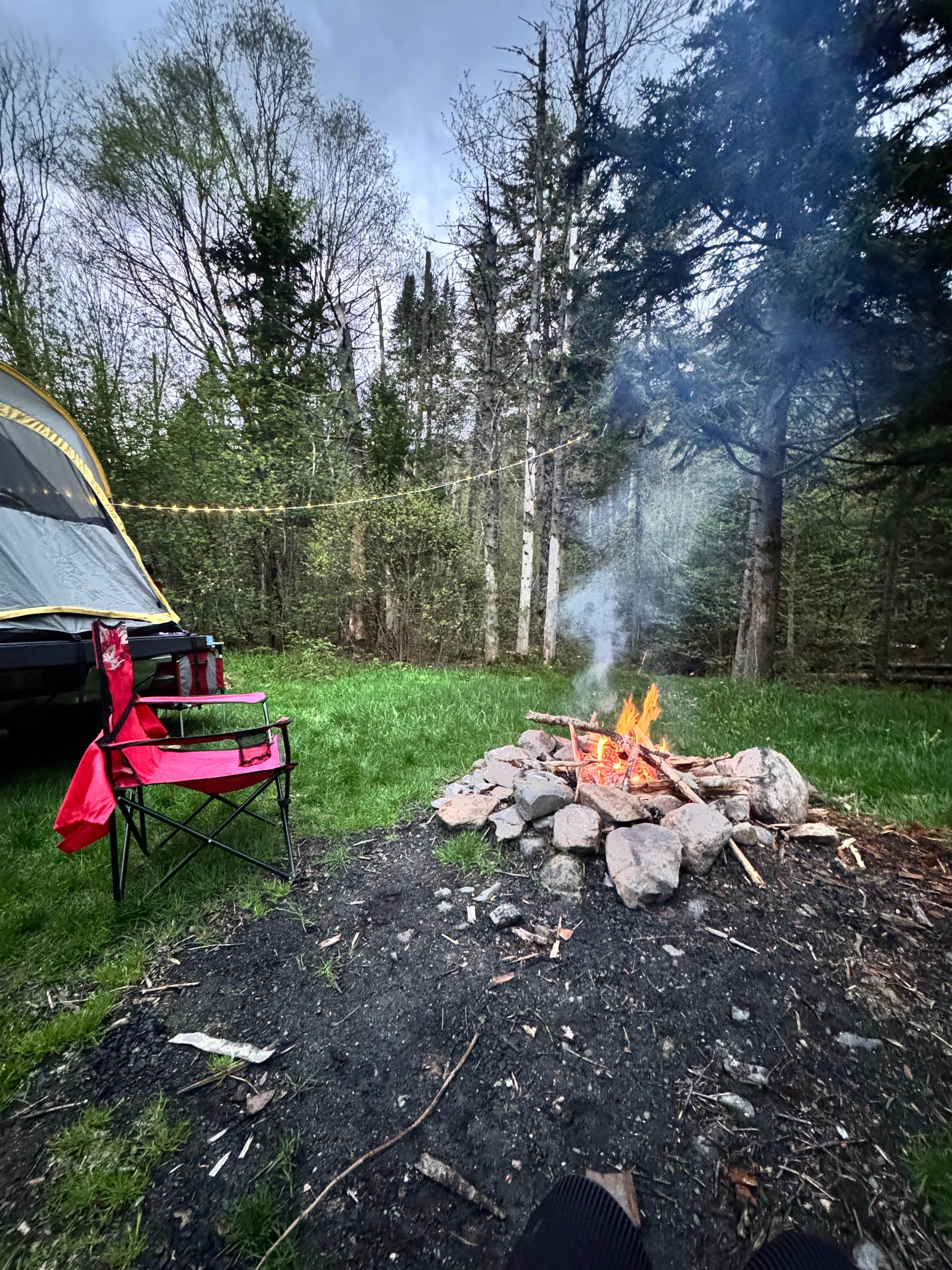 Aimee L.'s photo of a dispersed camping area at Cherry Mountain Road Dispersed near Denmark, ME