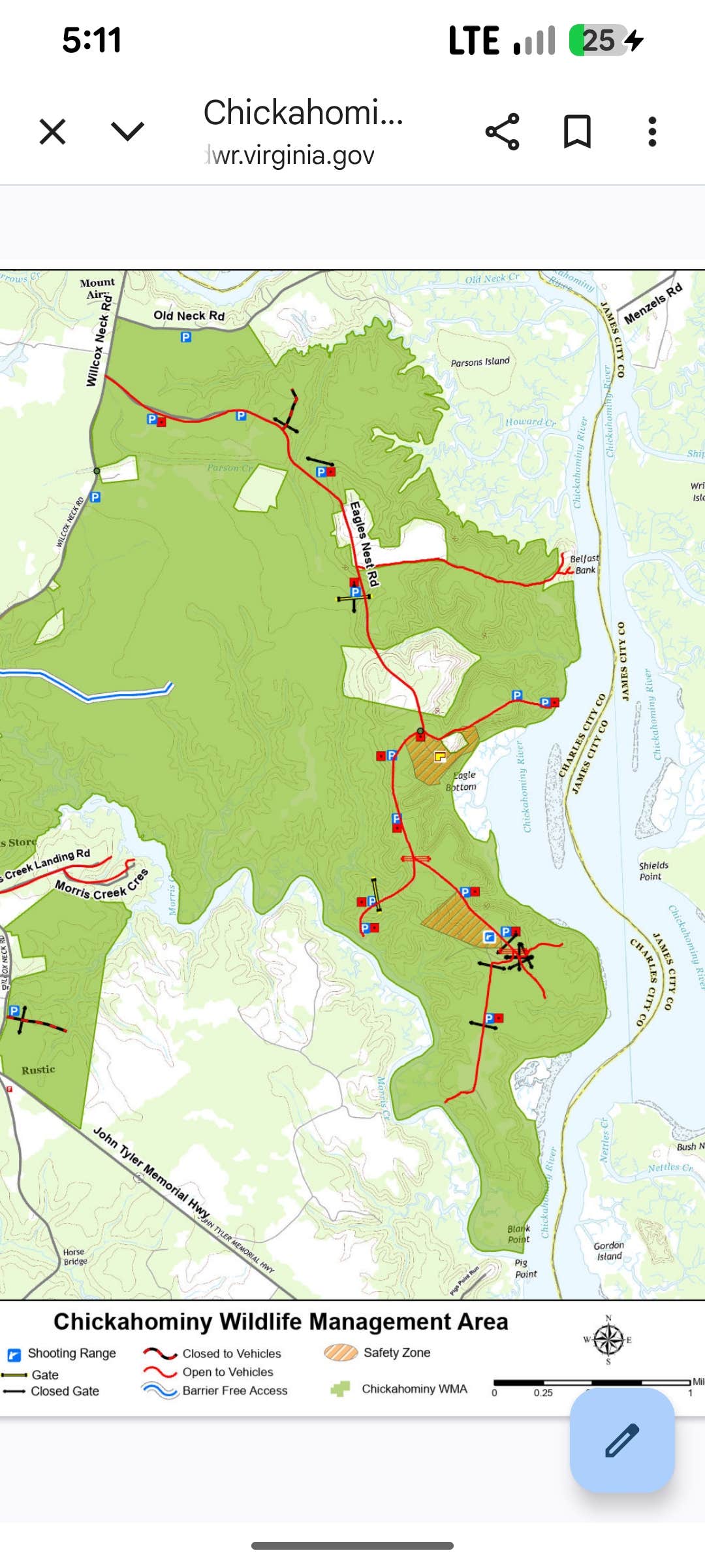 Camper submitted image from Chickahominy WMA - 1