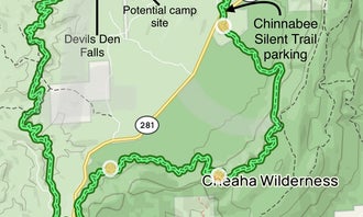 Camping near Cheaha Falls Campground: Chinnabee Silent Trail Backcountry Site 9, Munford, Alabama