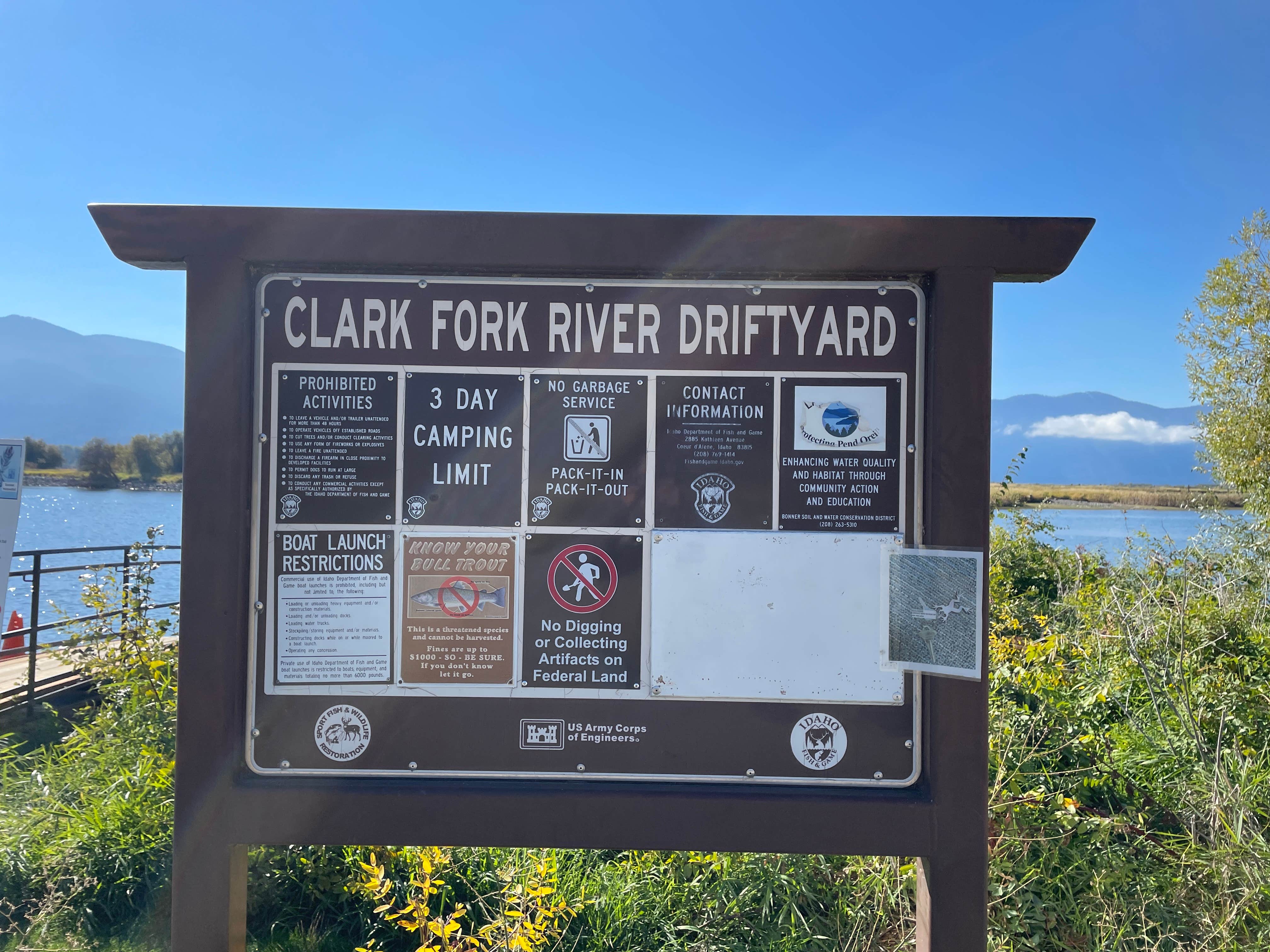 Camper-submitted photo at Clark Fork River Driftyard near Kootenai, ID