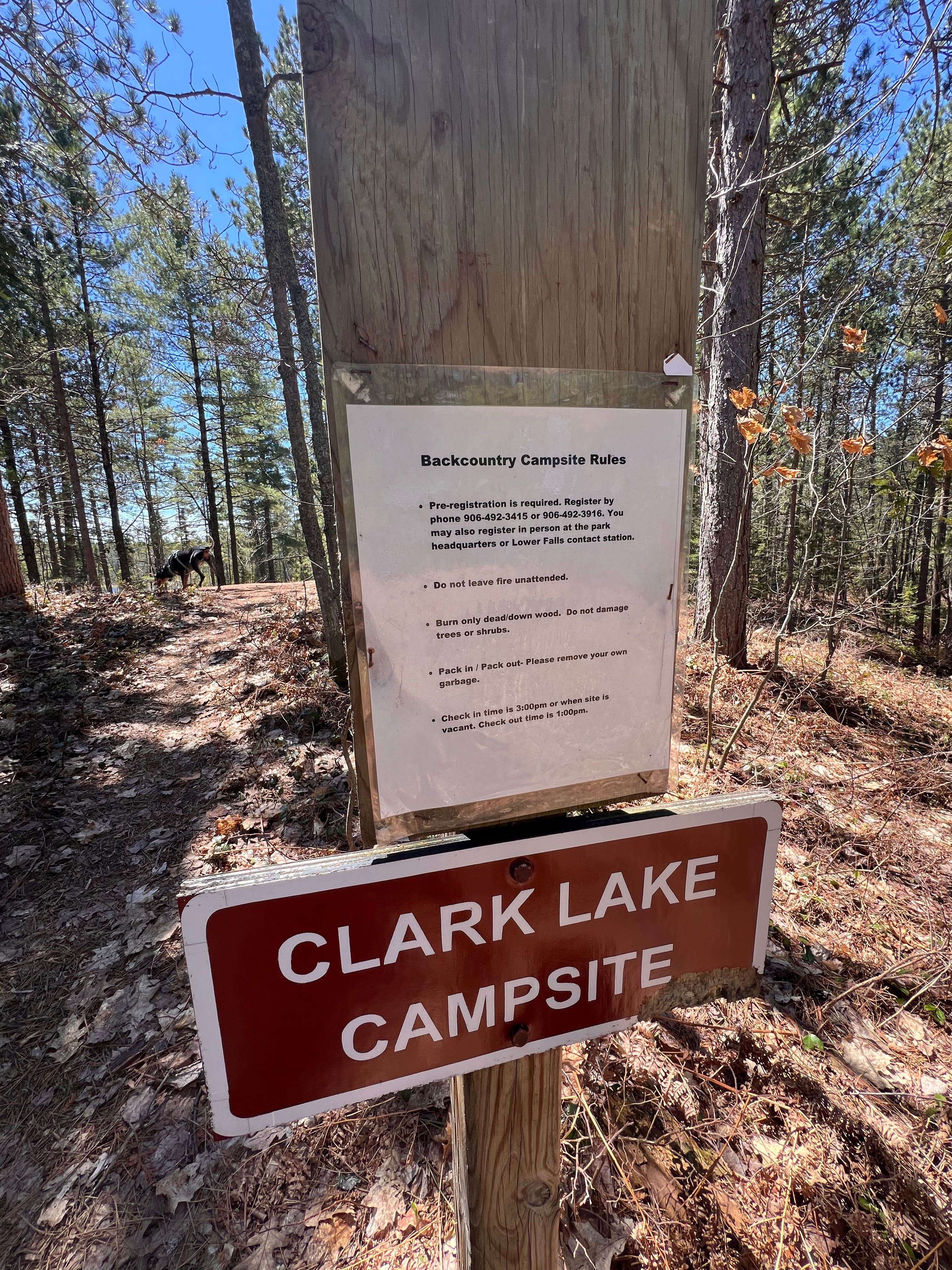 Clark lake campsite