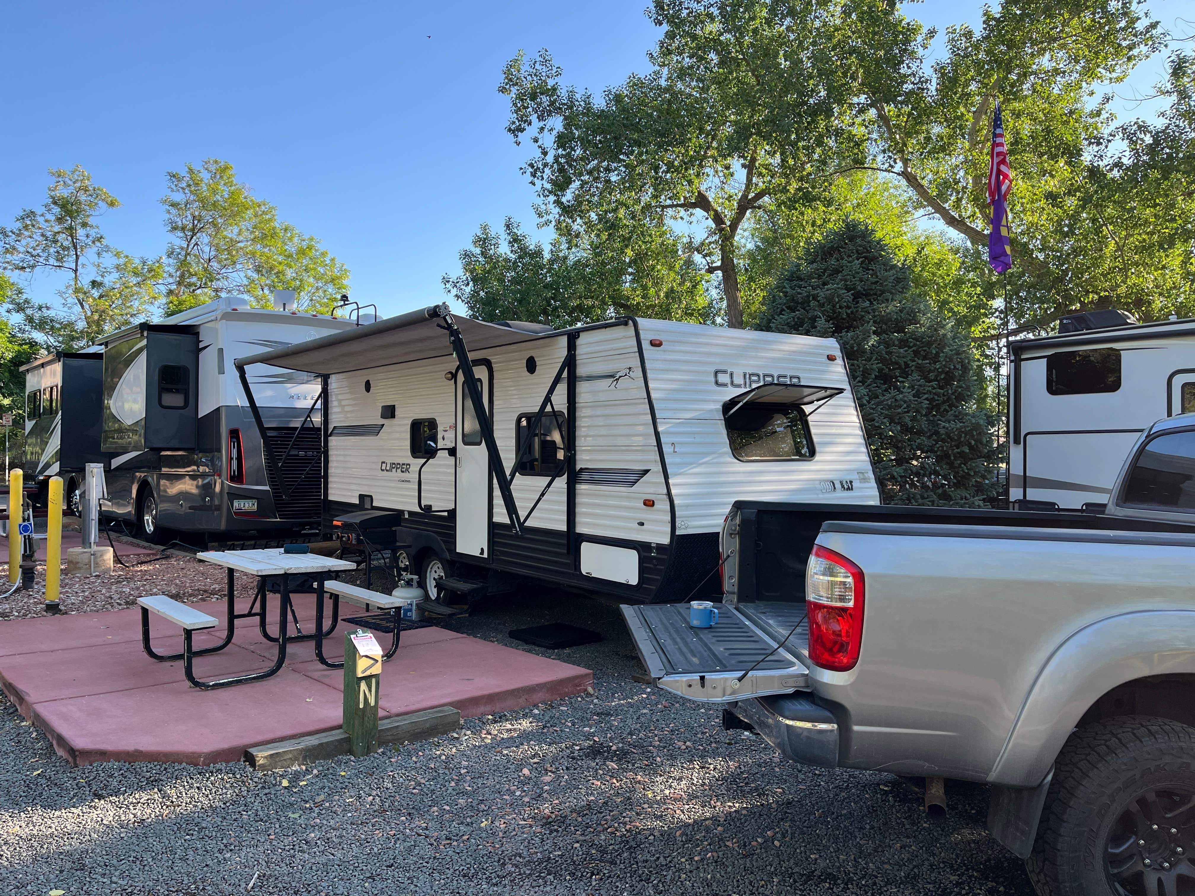 Tyler M.'s photo of rv camping at Clear Creek RV Park near Arapaho and Roosevelt National Forests and Pawnee National Grassland
