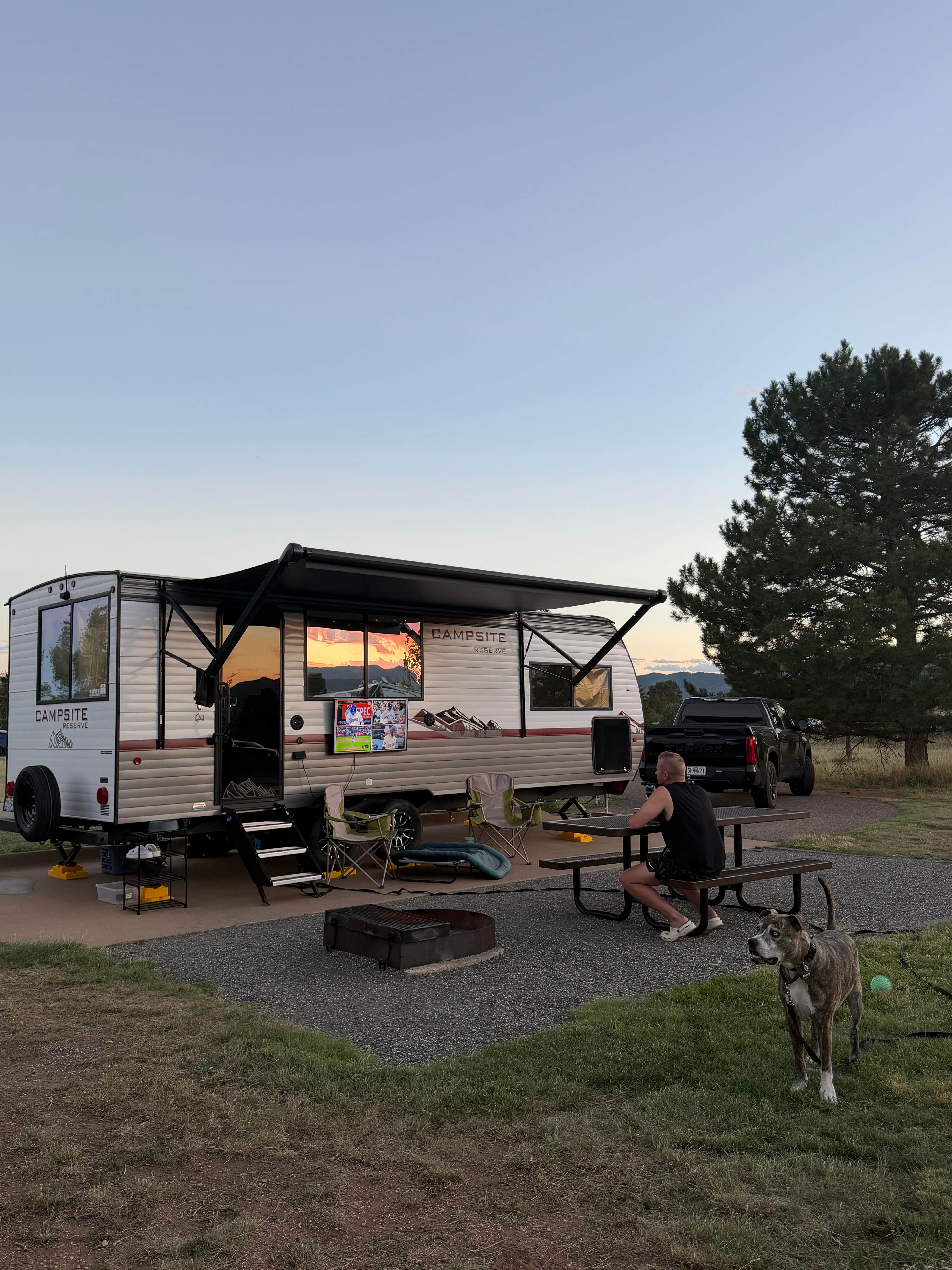 Mystle W.'s photo of camping with pets at Chatfield State Park Campground near Littleton, CO