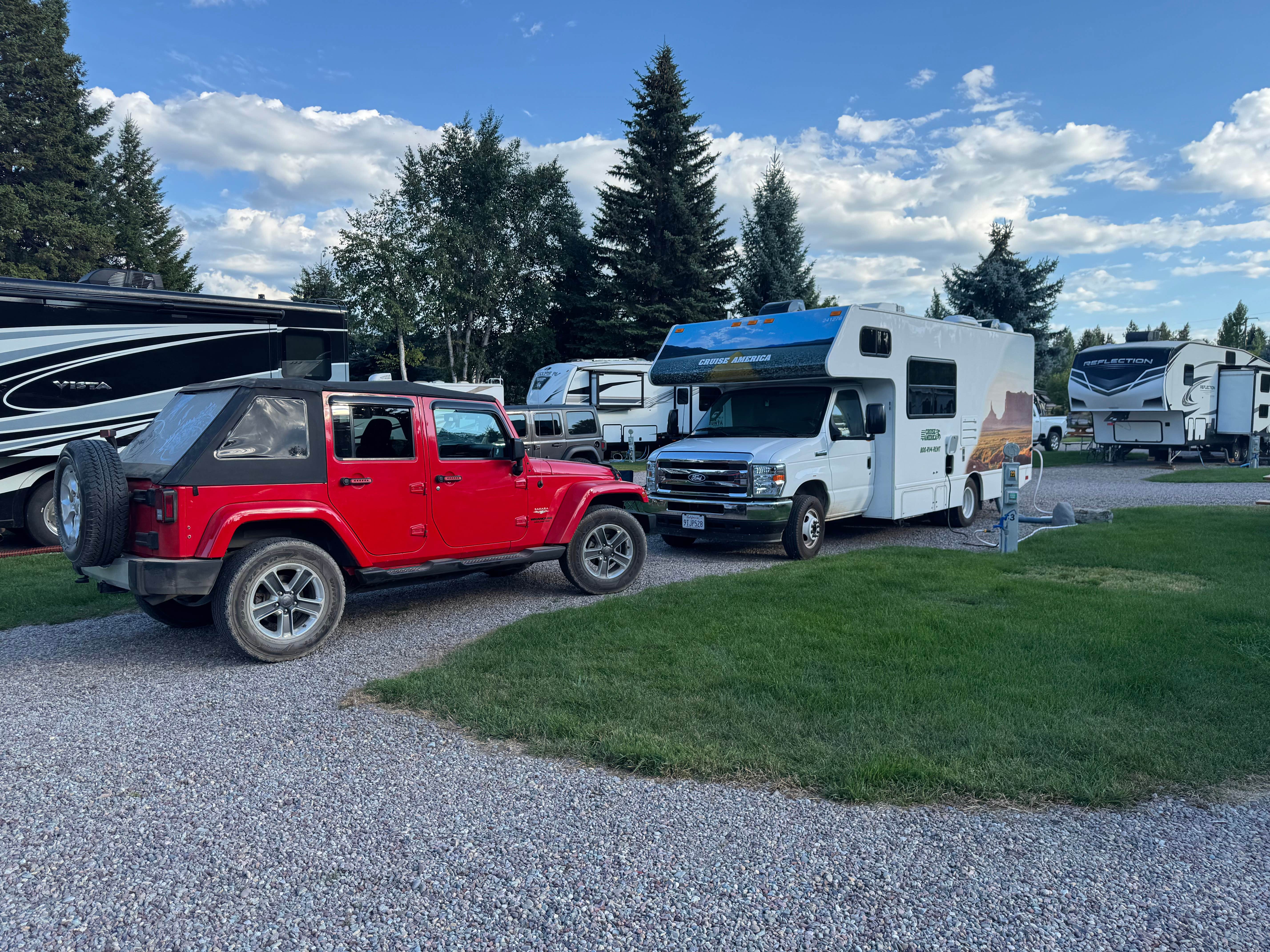 Kimberly W.'s photo of rv camping at Columbia Falls RV Park near Babb, MT