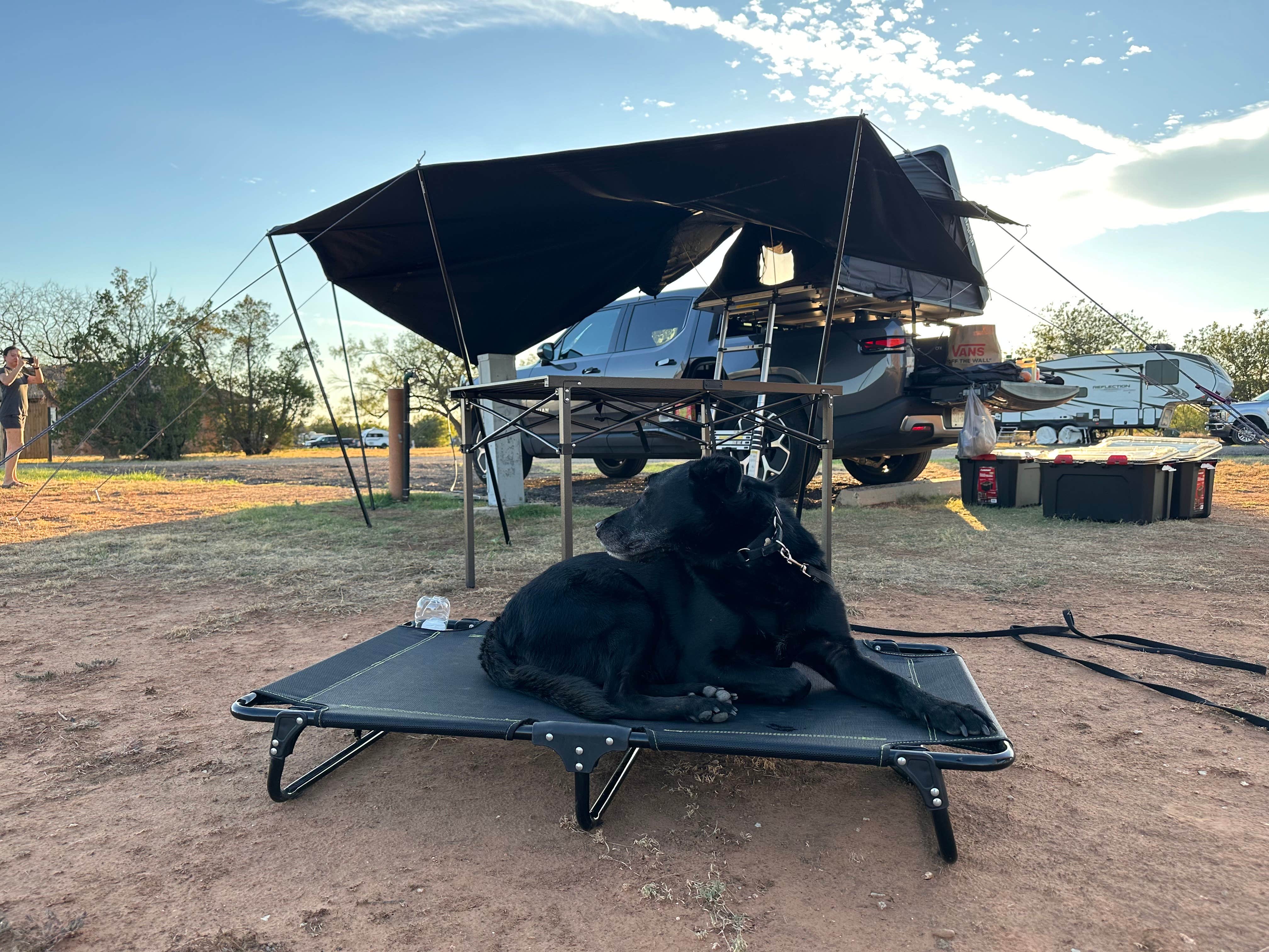 Jane Y.'s photo of camping with pets at Copper Breaks State Park Campground near Estelline, TX