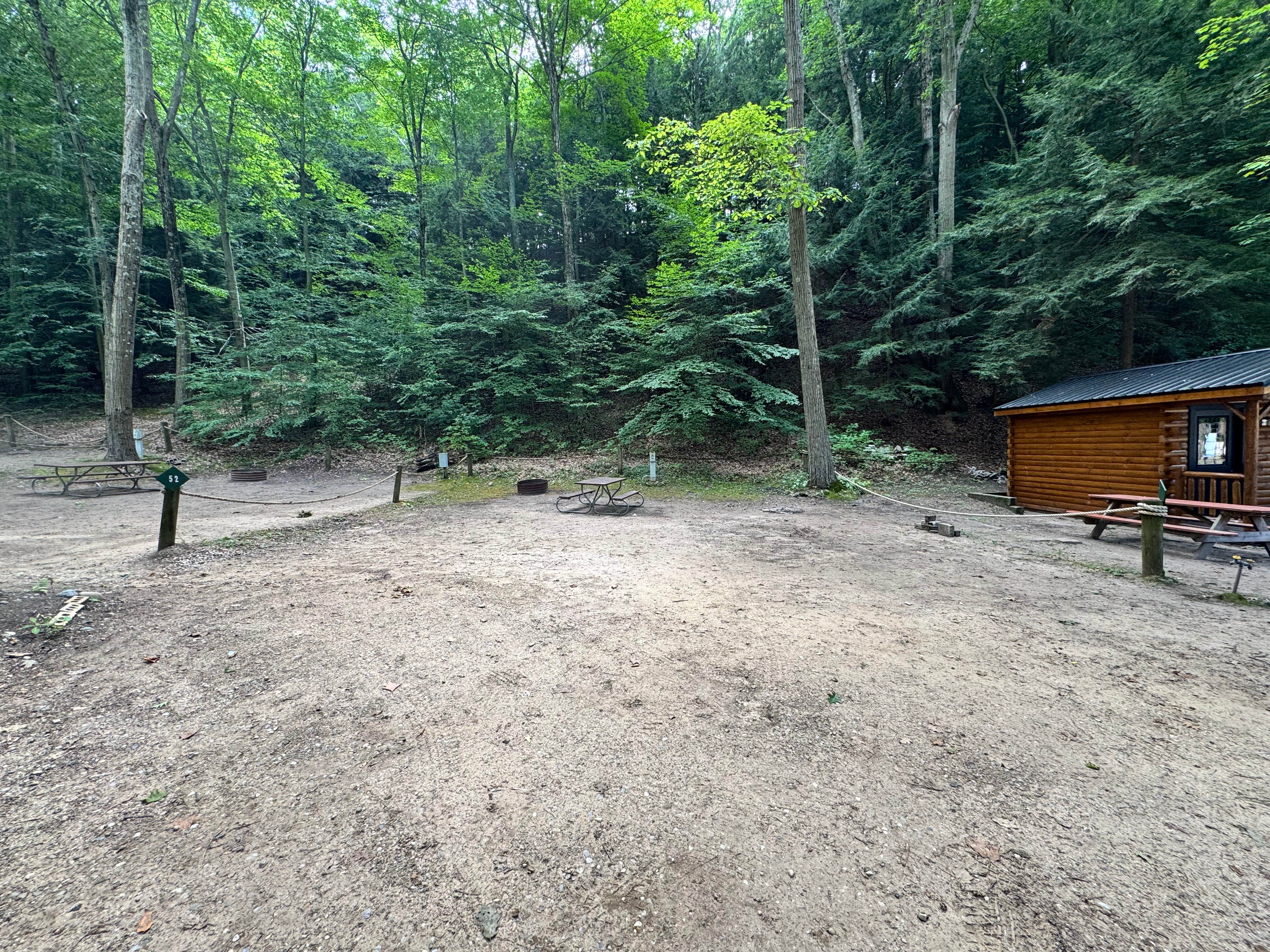 Jessica D.'s photo of a cabin at Covert Park Beach & Campground near Niles, MI