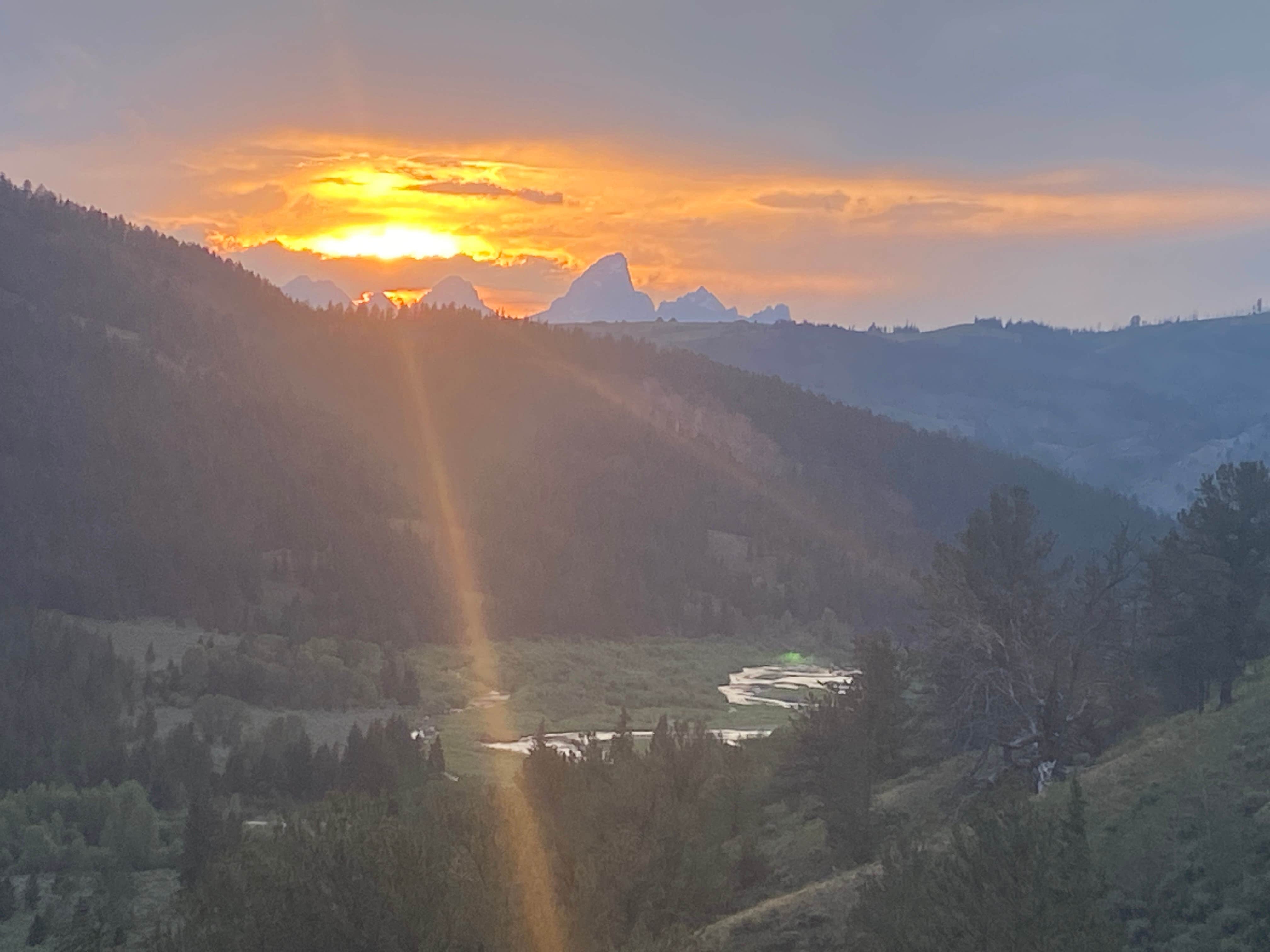 Camping near Gros Ventre Road Dispersed: Crystal Creek Creekside Camp, Kelly, Wyoming