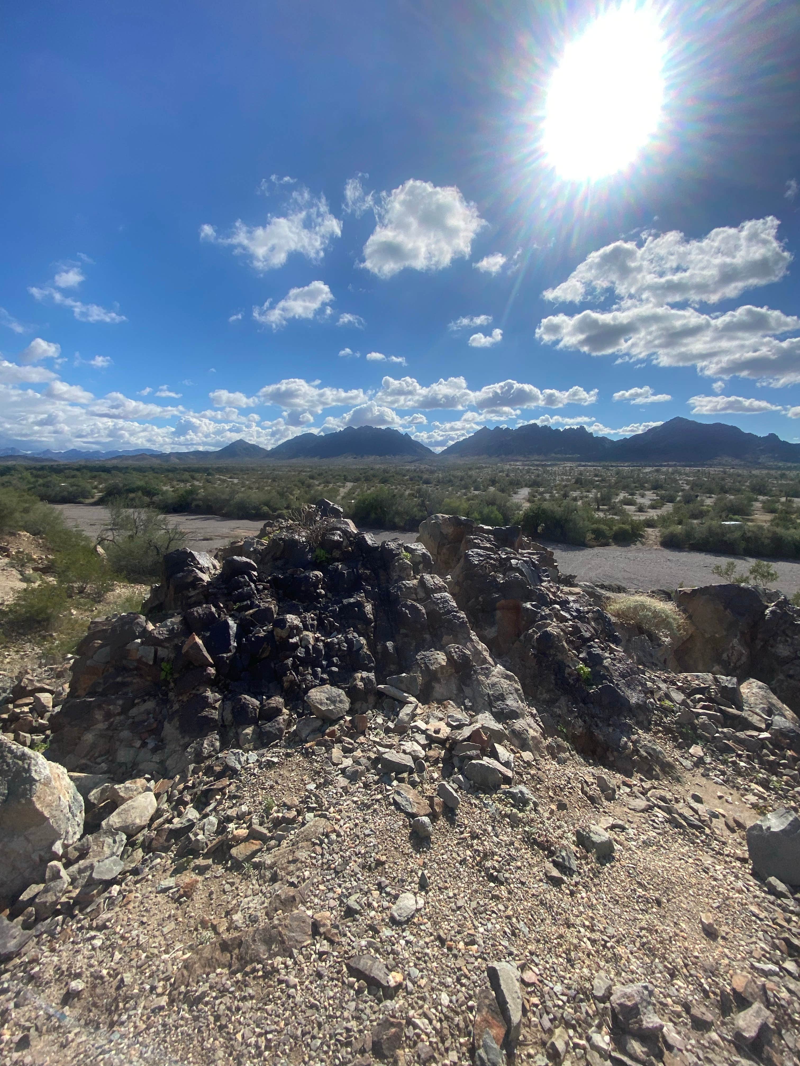 Imerie T.'s photo of a dispersed camping area at Kofa National Wildlife Refuge - Crystal Hill Free Campsites near Salome, AZ