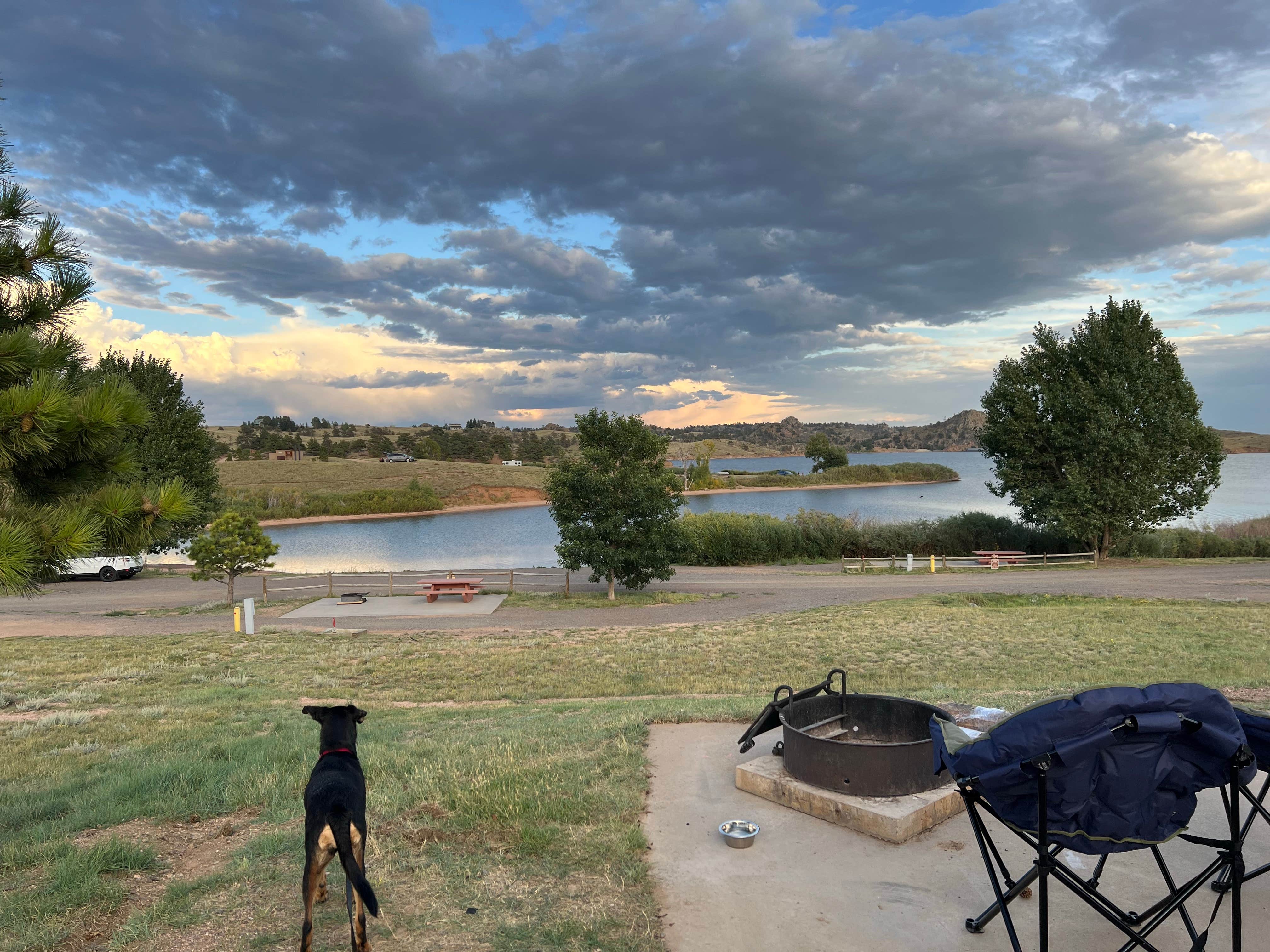 Sandra P.'s photo of camping with pets at Curt Gowdy State Park Campground near Cheyenne, WY