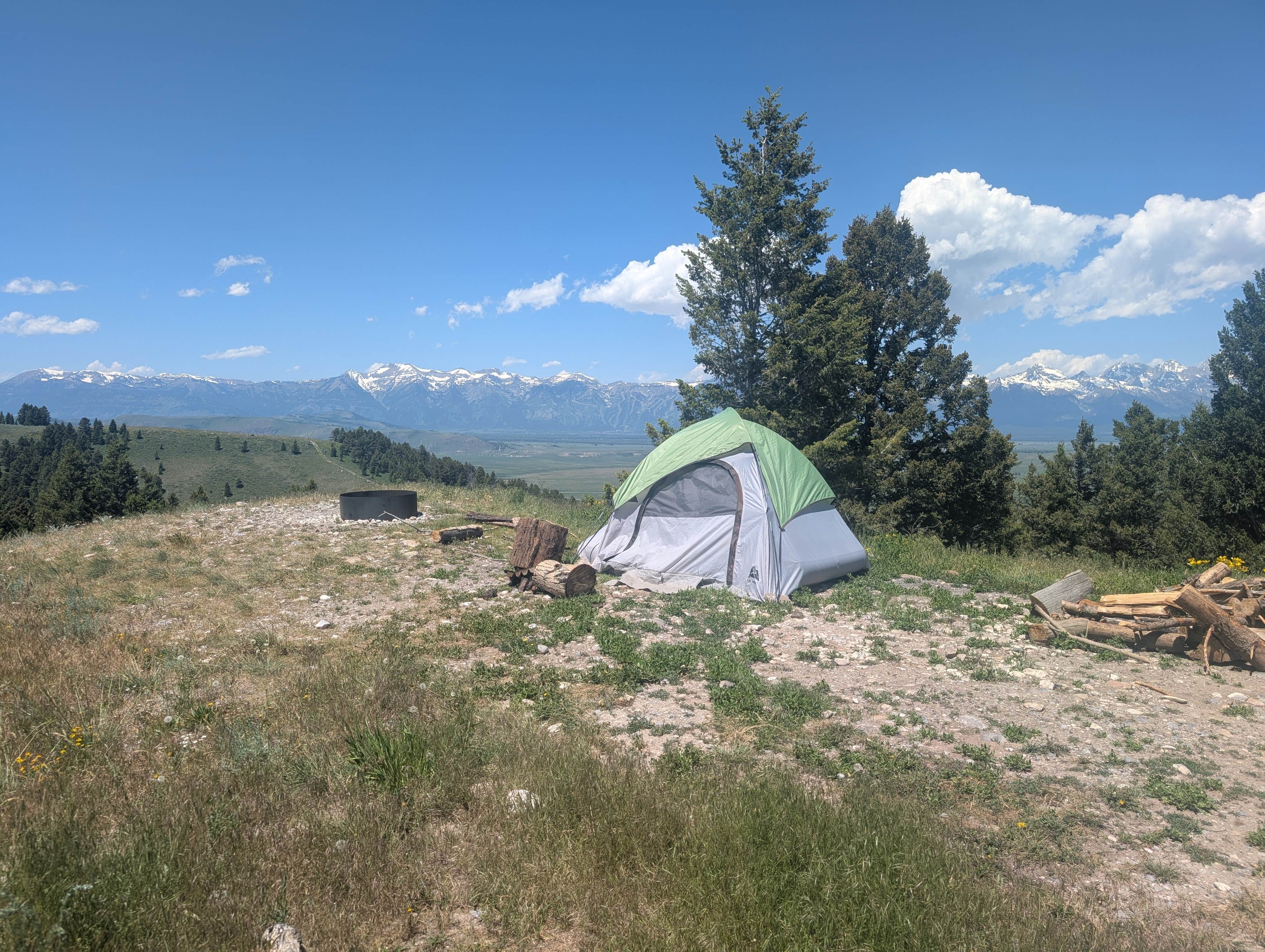 Drew L.'s photo of tent camping at Curtis Canyon Dispersed Camping near Wilson, WY