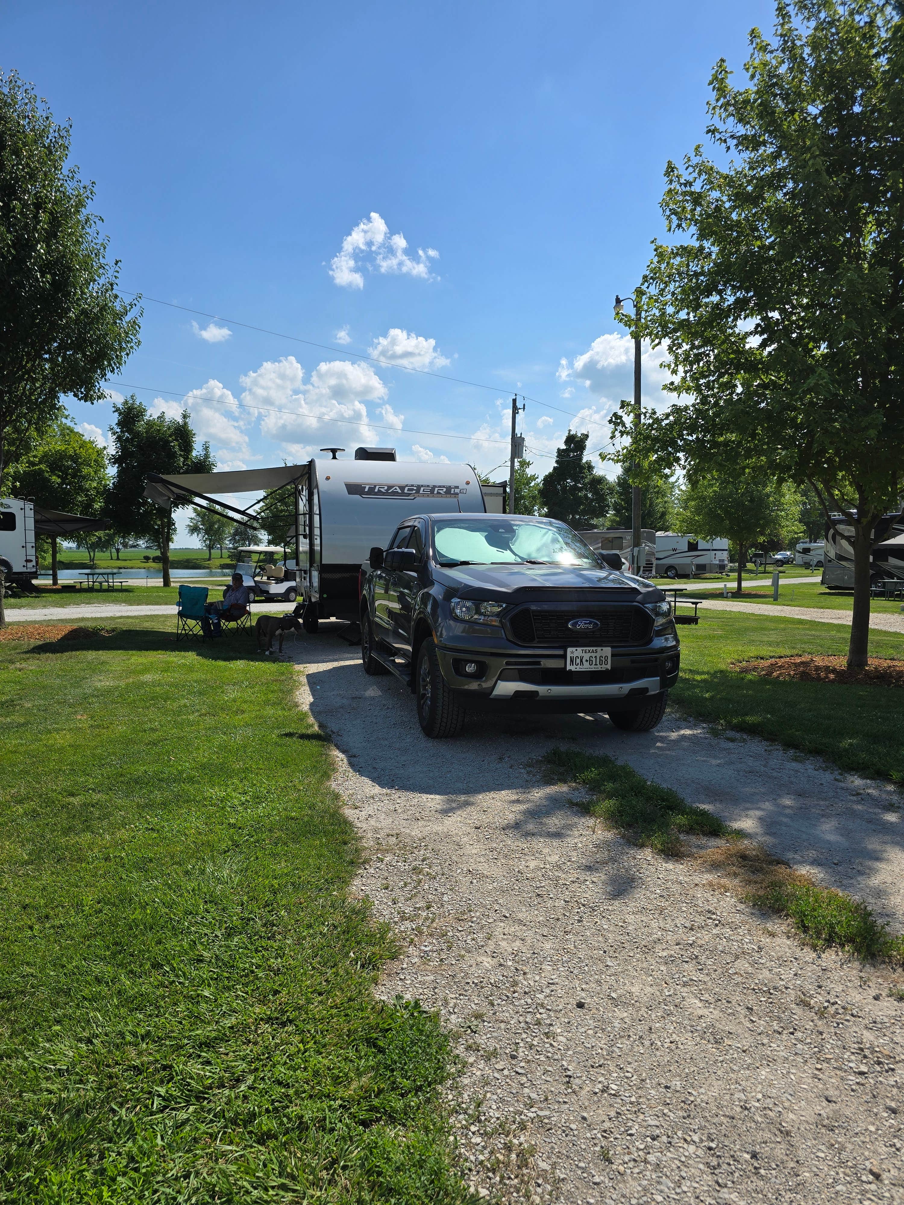 Ricky L.'s photo of camping with pets at D & W Lake RV Park near Lexington, IL