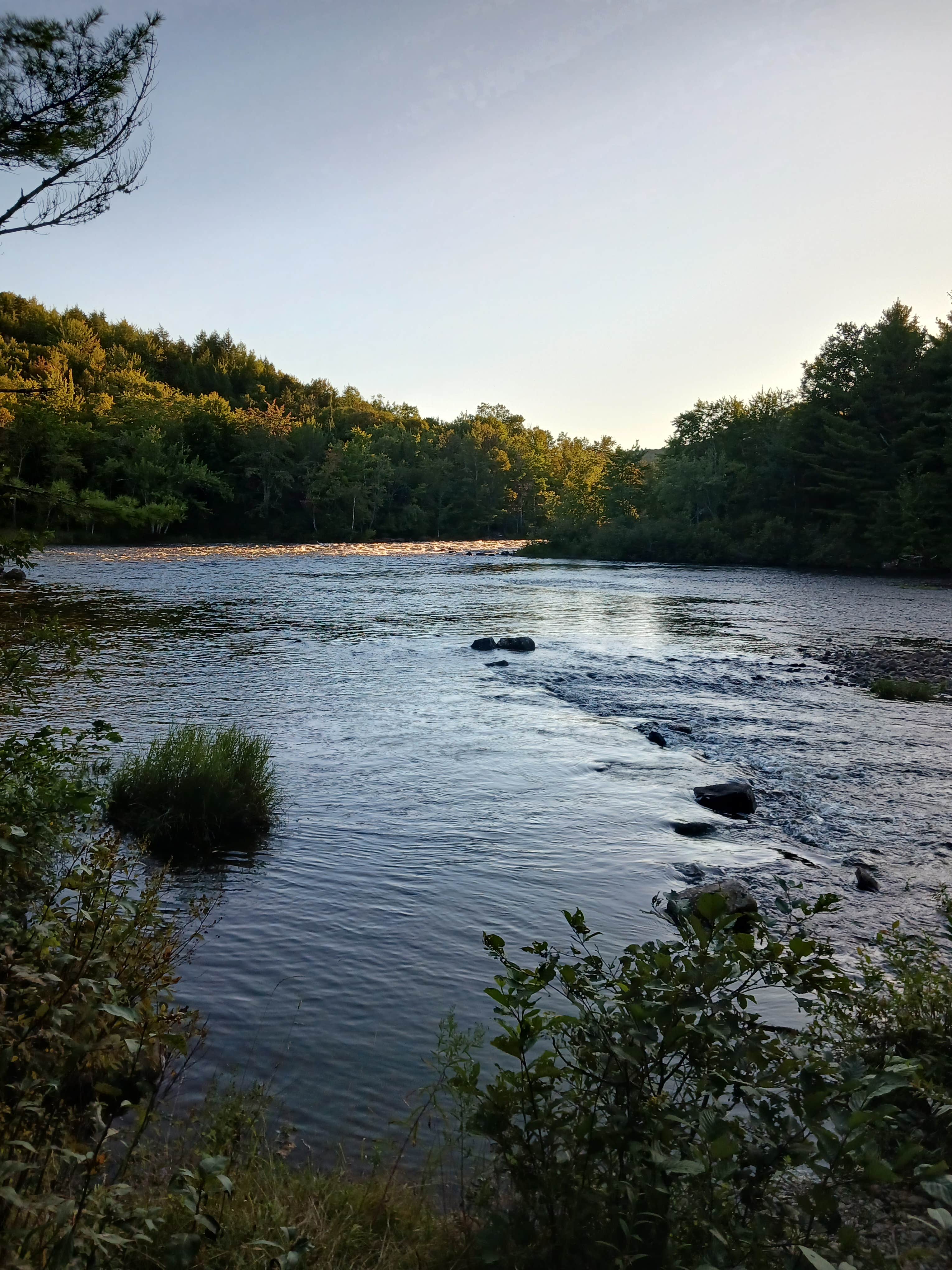 Camping near Philbrick Landing: Dead River Access on Long Falls Dam Road, Caratunk, Maine