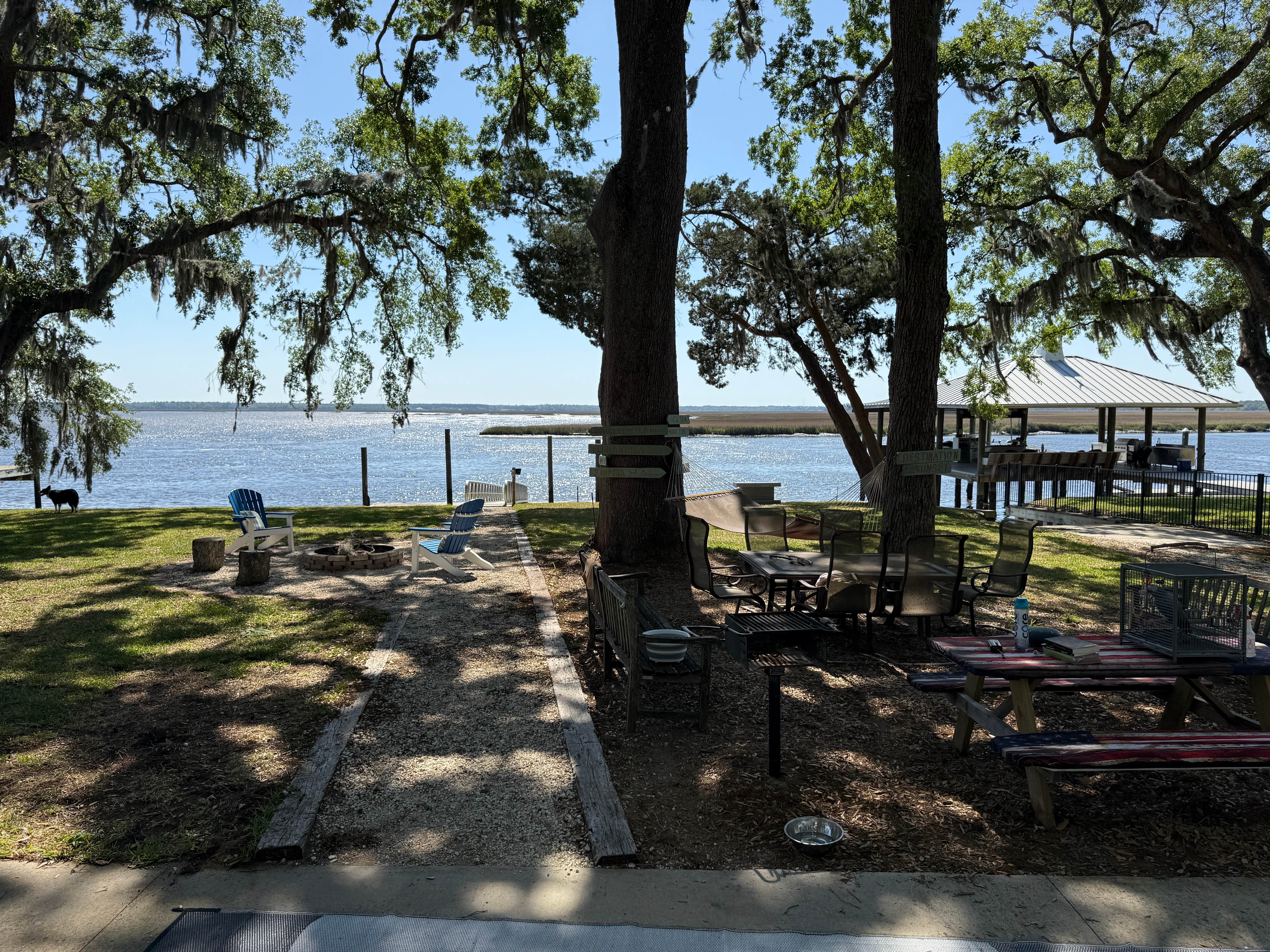 Clayton & Connye O.'s photo of camping with pets at Destination Sunset Campsite and Fish Camp near Jacksonville, FL