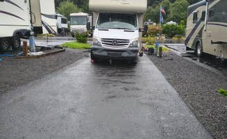 Carrie G.'s photo of camping with pets at Devils Lake RV Park near Depoe Bay, OR