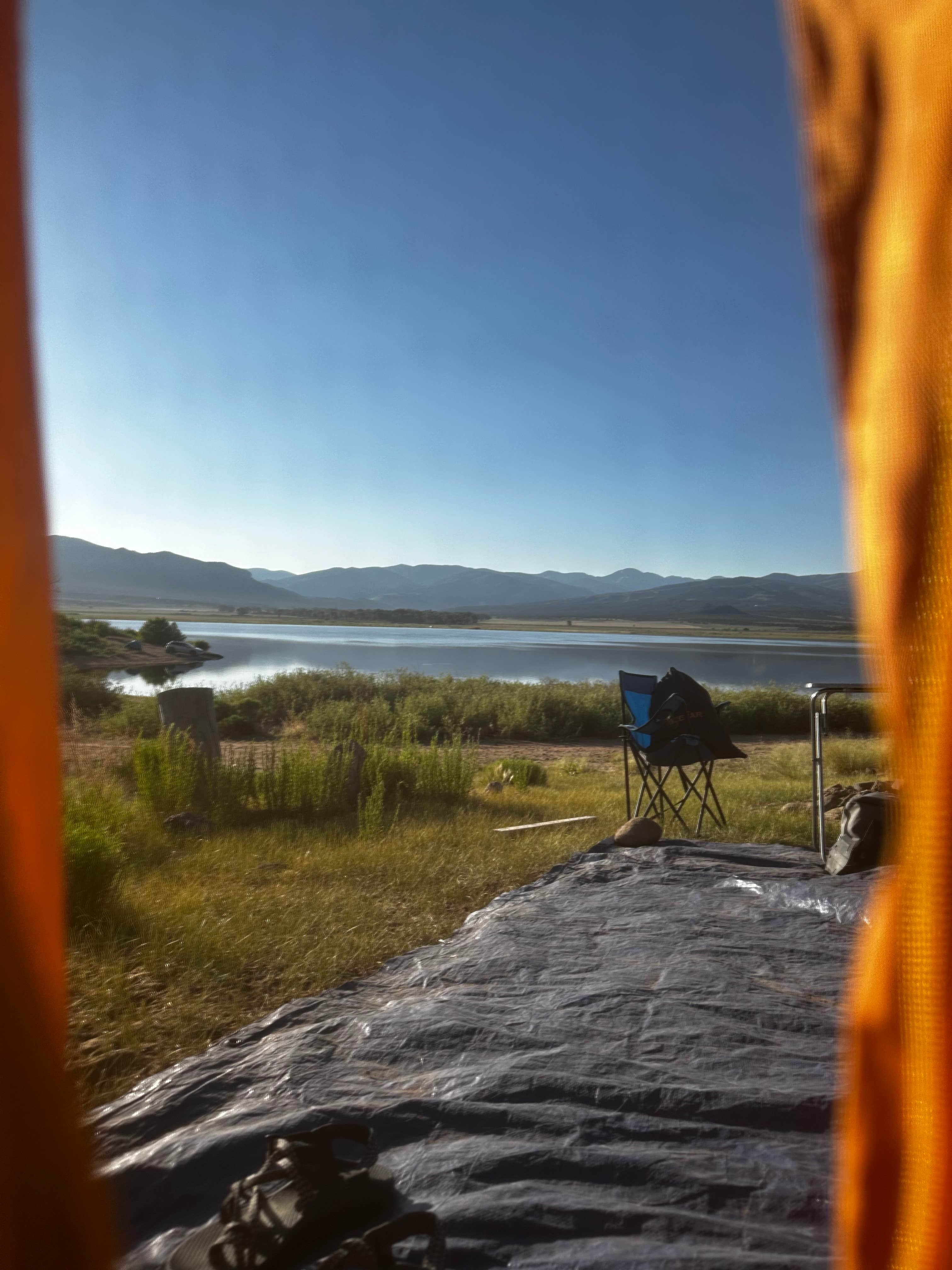 Linnell B.'s photo of camping with pets at Home Mountain Reservoir SWA - Dispersed Campsites near Costilla, NM