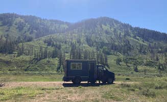 Laci H.'s photo of rv camping at Dispersed camping along Cliff Creek in Bridger-Teton National Forest near Afton, WY
