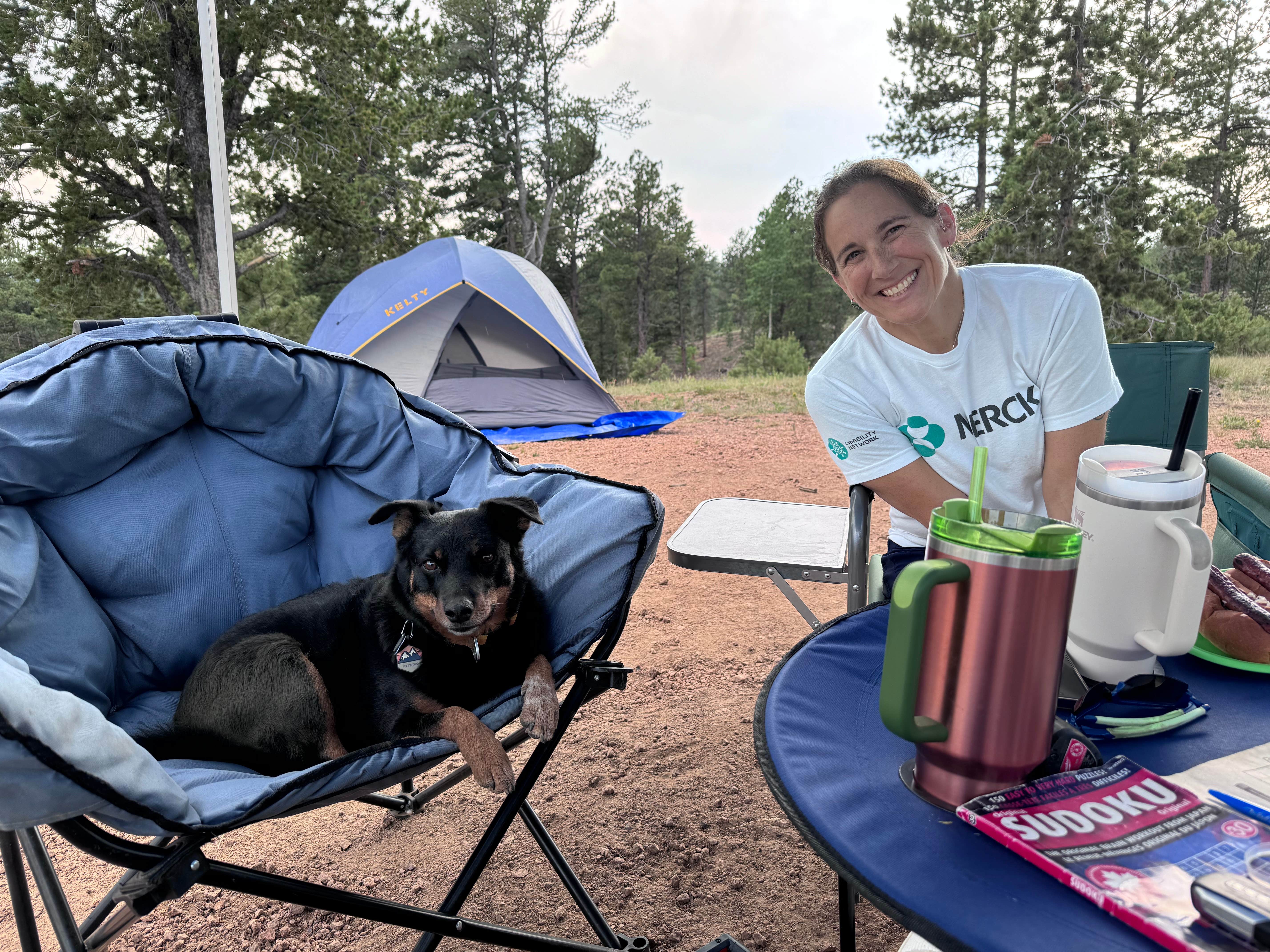 Cam P.'s photo of camping with pets at Dispersed Camping - Pike National Forest Divide near Midland, CO