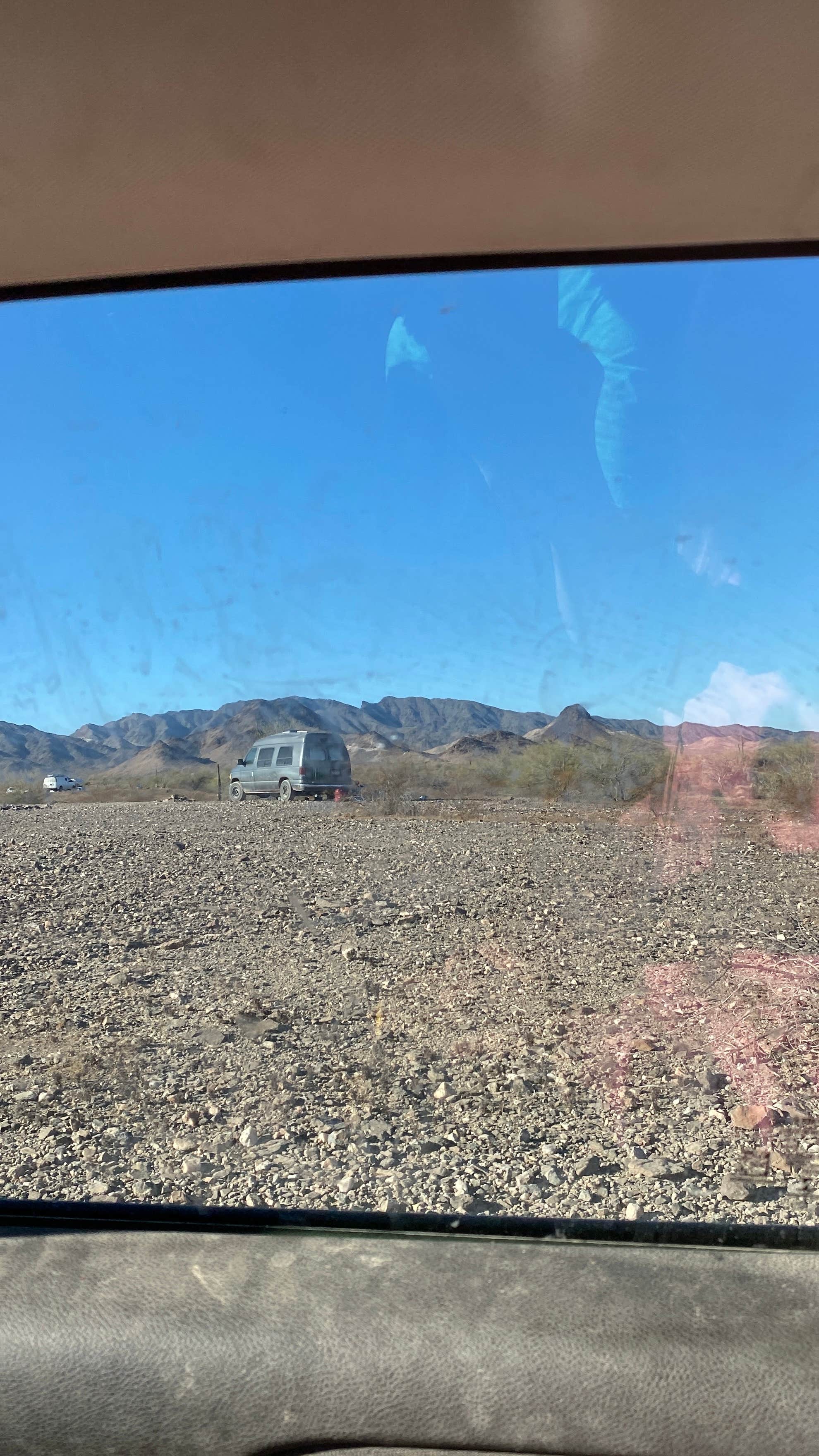 Imerie T.'s photo of a dispersed camping area at Dome Rock Road Camp near Quartzsite, AZ