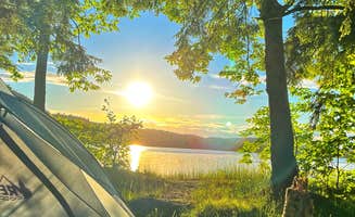 Erik C.'s photo of tent camping at Donnell Pond — Donnel Pond near Stockton Springs, ME