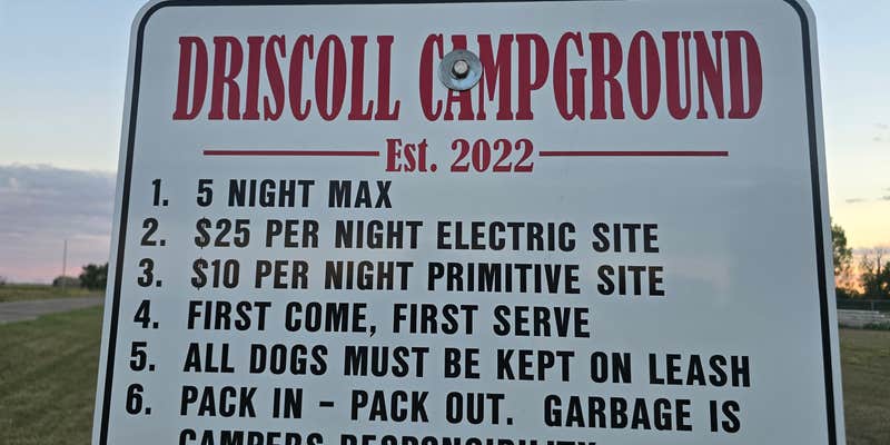 Camper submitted image from Driscoll City Park