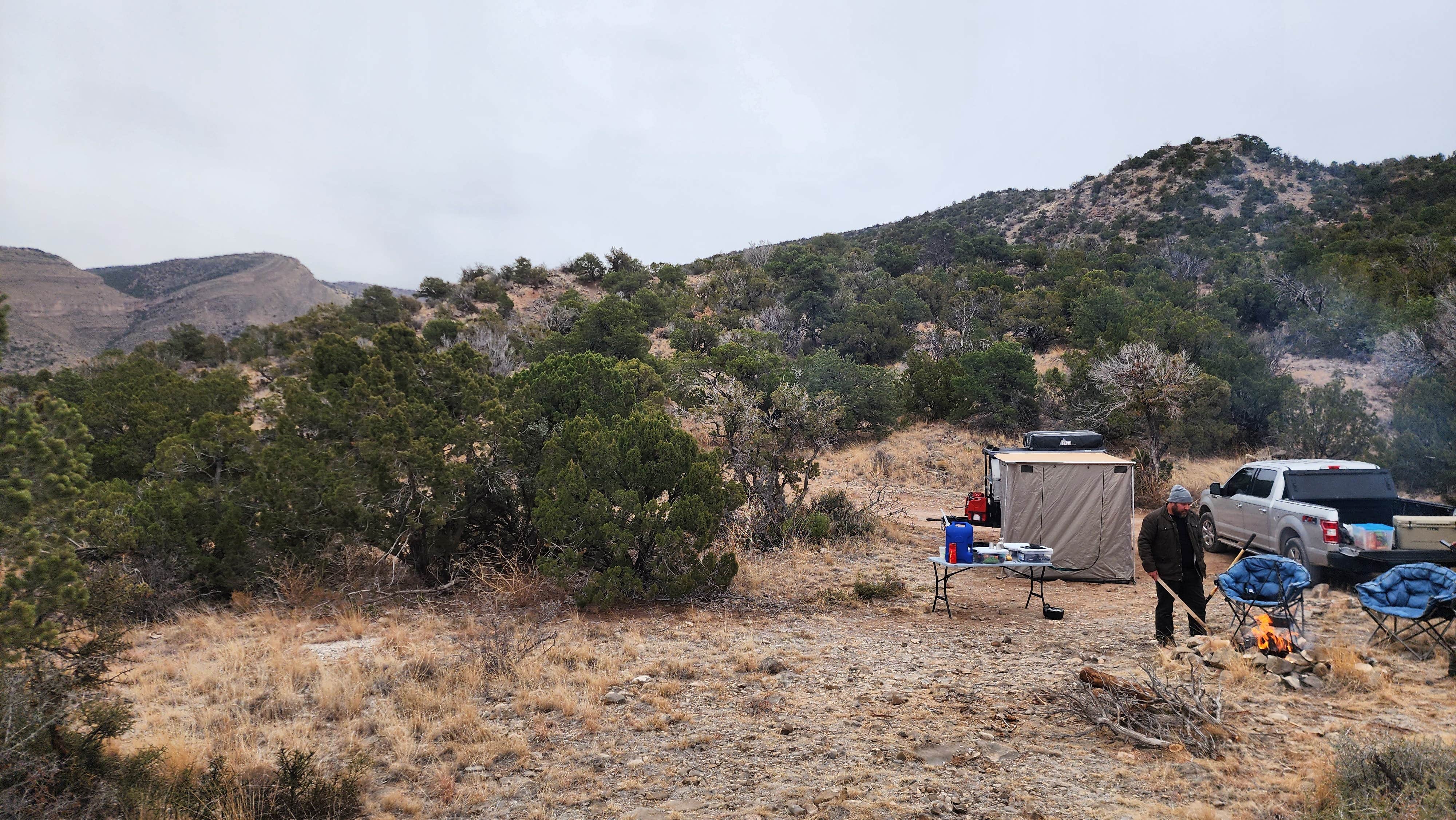 Mark G.'s photo of tent camping at Dry Canyon Near Hang Glider Launch near Timberon, NM
