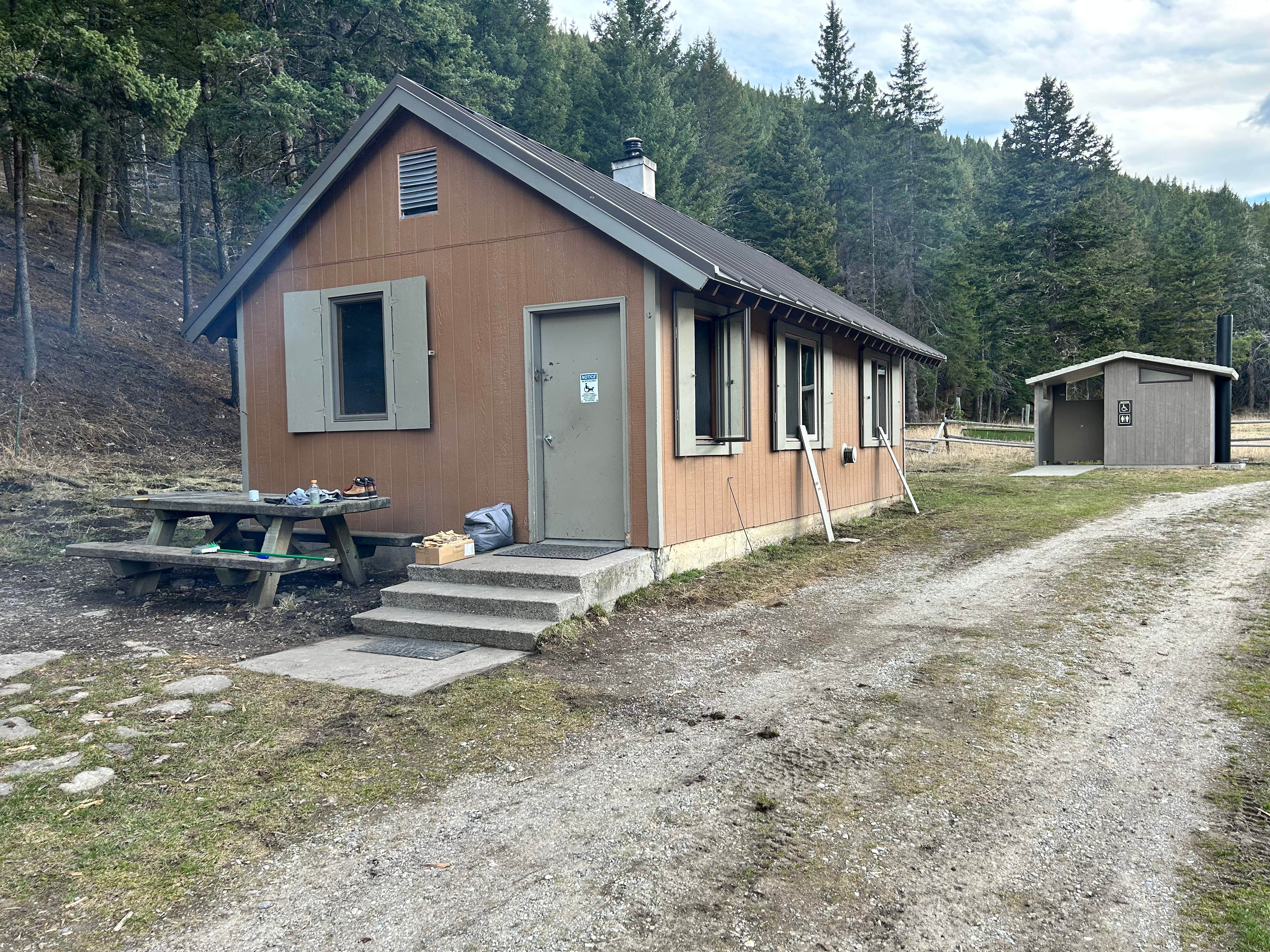 Coltin W.'s photo of glamping accommodations at Dry Wolf Cabin near Moore, MT