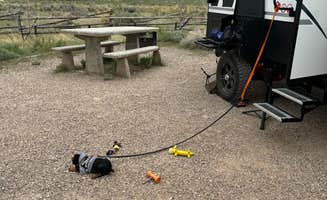 john F.'s photo of camping with pets at Dugway Recreation Site near Elk Mountain, WY