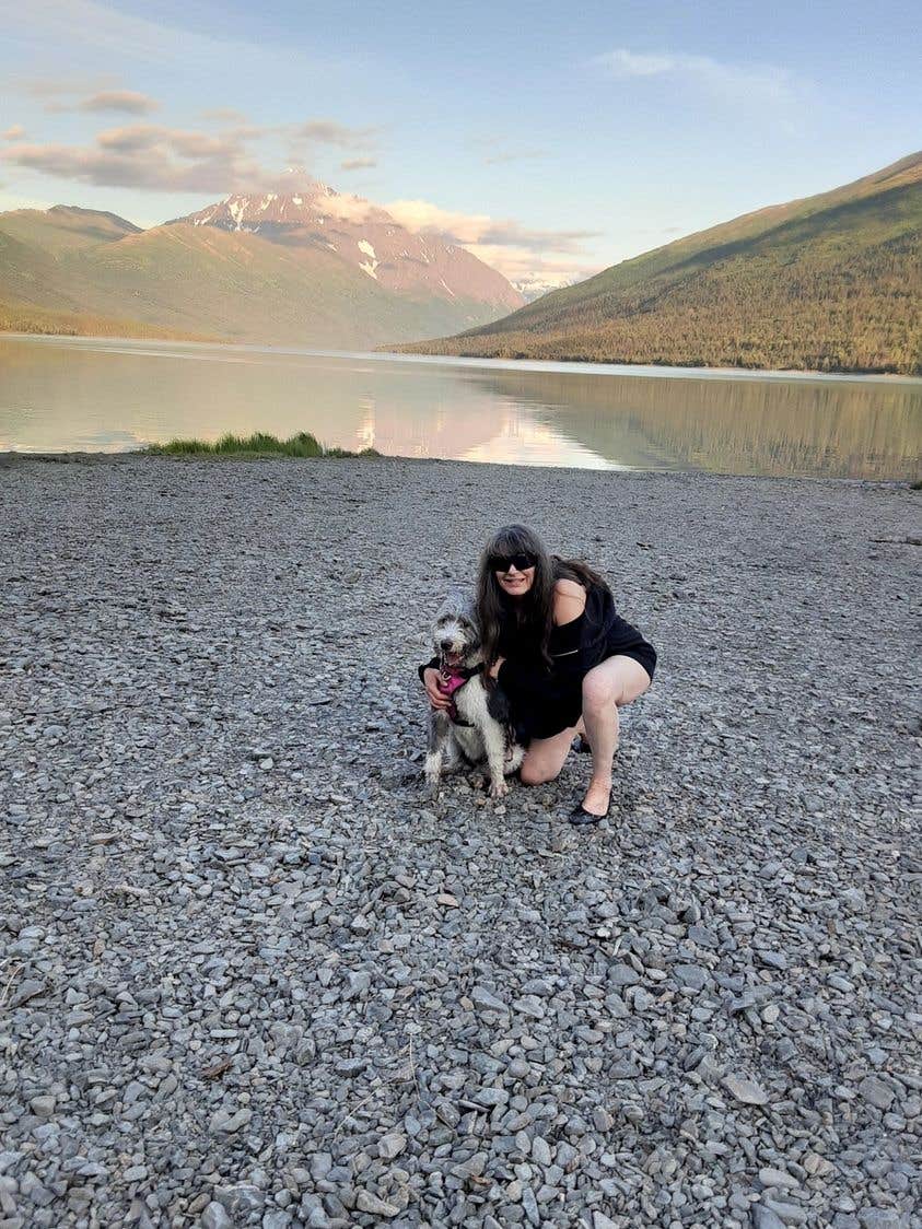 Barbara W.'s photo of camping with pets at Eklutna Lake Campground — Chugach State Park near Elmendorf Air Force Base, AK