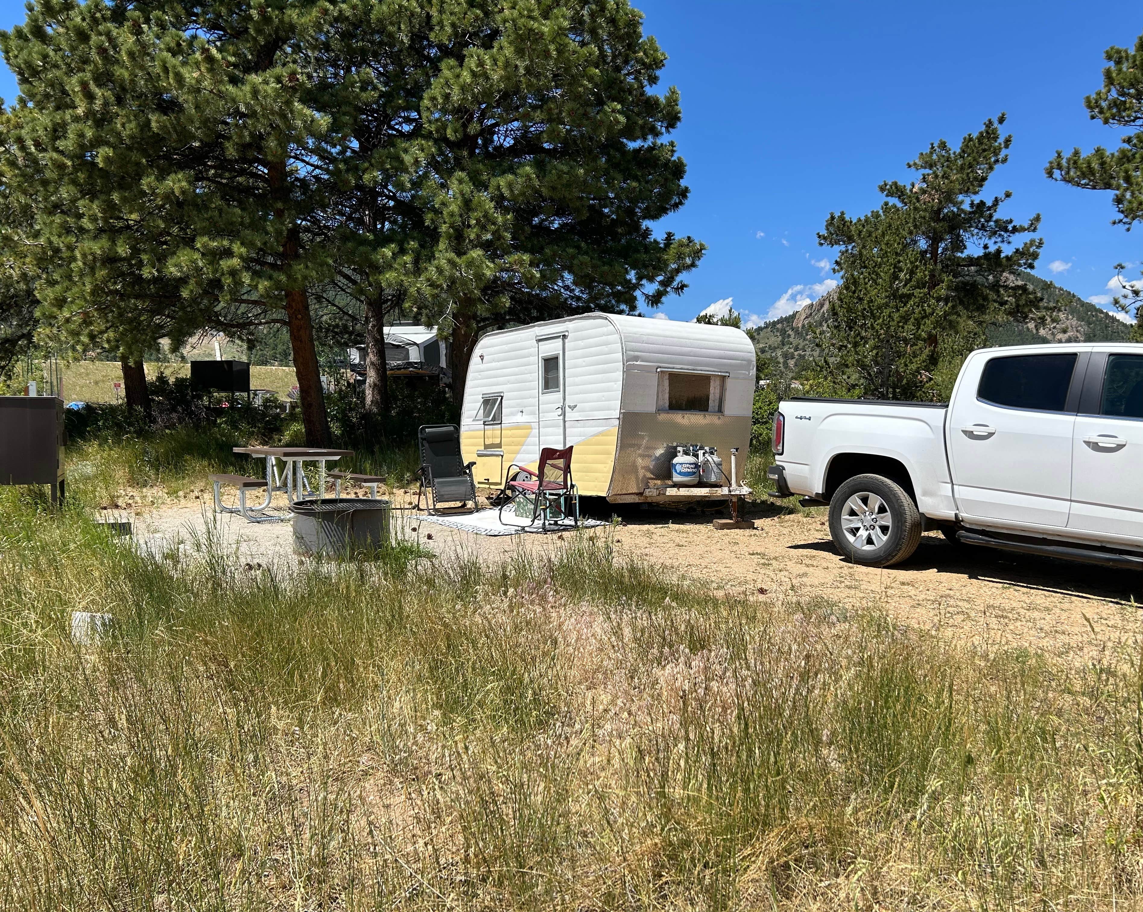 Kim N.'s photo of rv camping at Estes Park Campground at Mary's Lake near Walden, CO