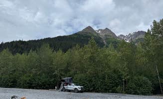 Brian J.'s photo of camping with pets at Exit Glacier Road Designated Special Use Area near Cooper Landing, AK