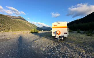Peter's photo of rv camping at Exit Glacier Road Designated Special Use Area near Moose Pass, AK