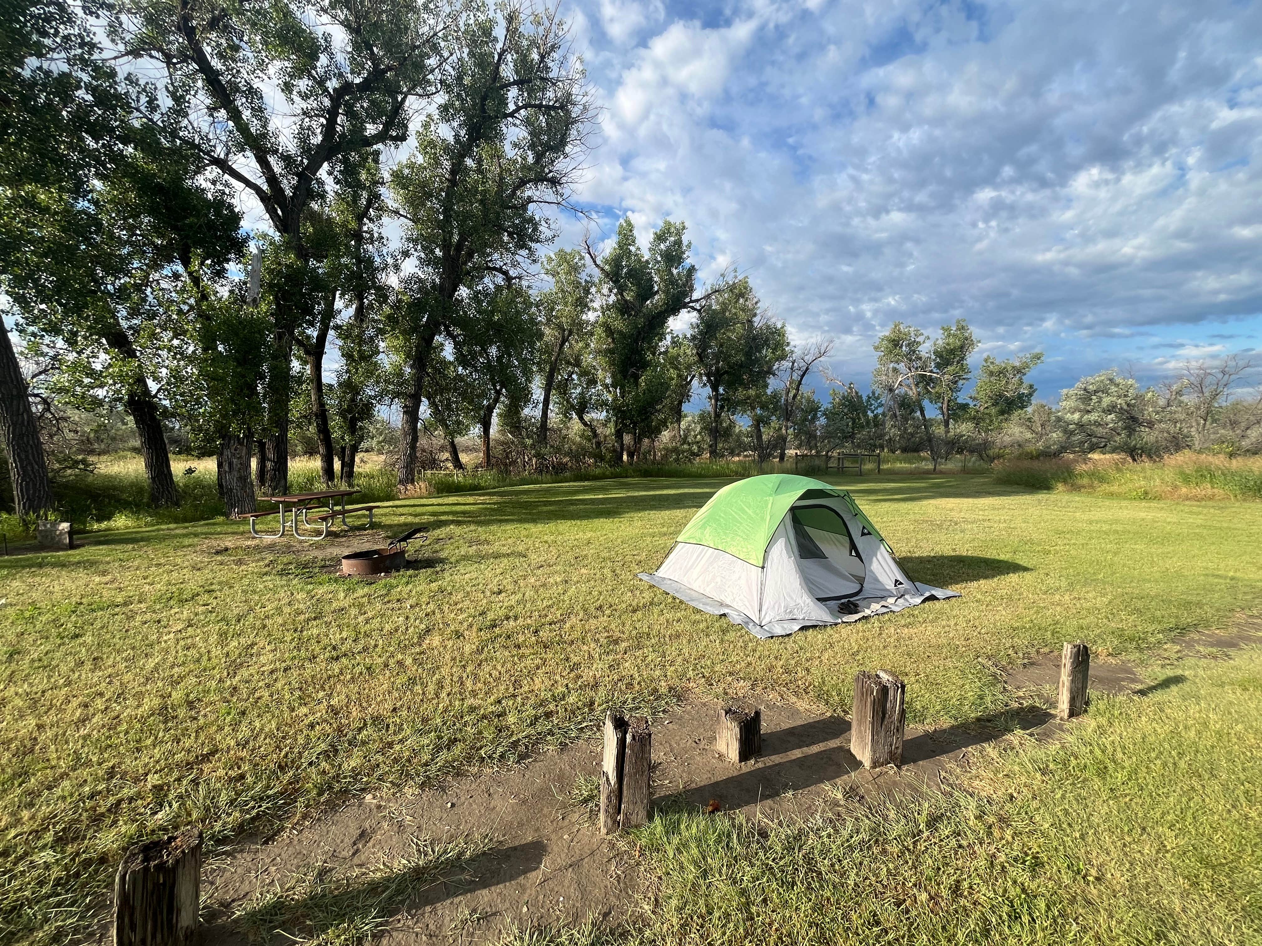 Joseph W.'s photo of tent camping at Far West on the Yellowstone River near Miles City, MT