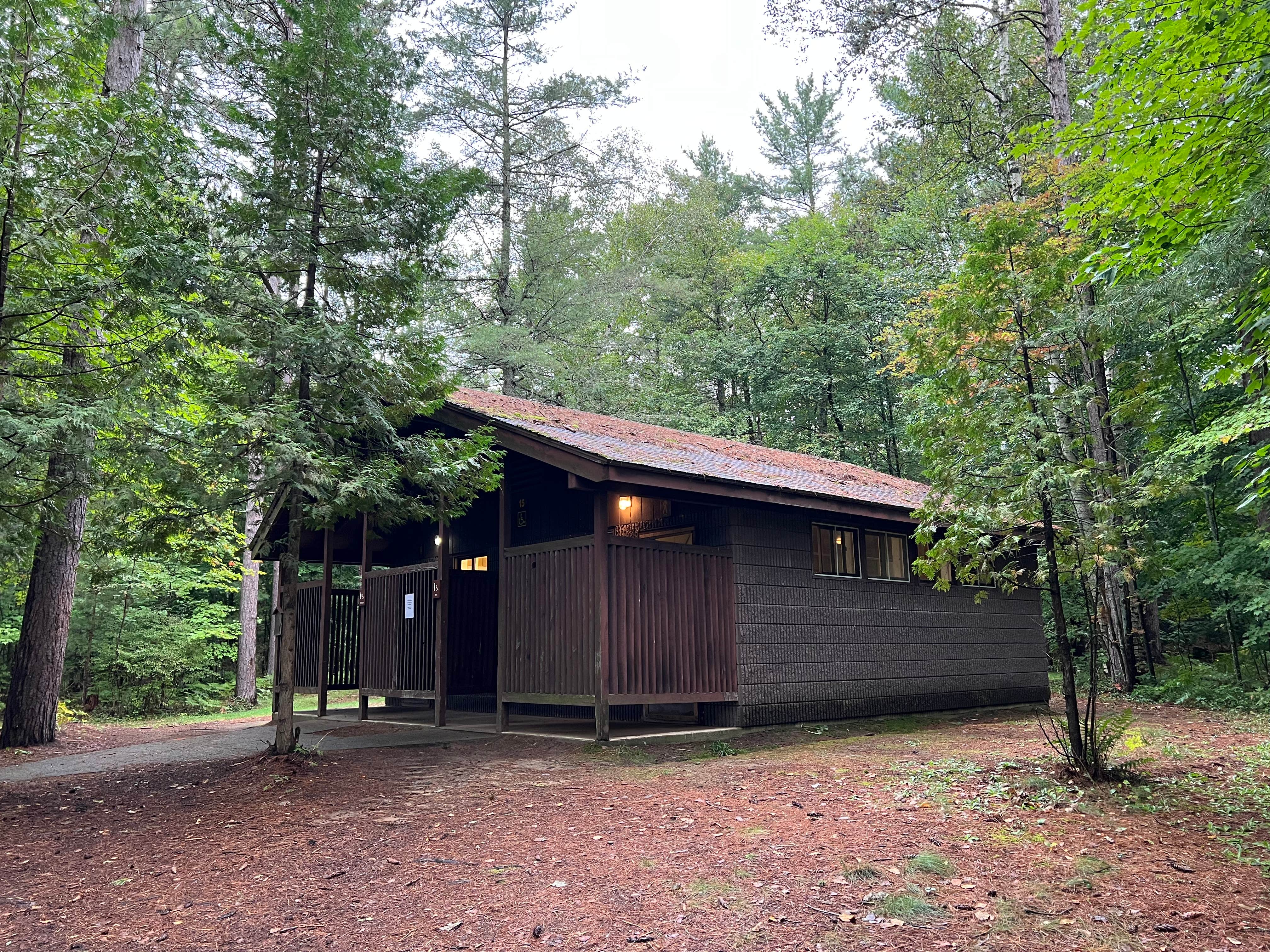 Oleńka S.'s photo of a cabin at Fish Creek Pond Campground near Cranberry Lake, NY