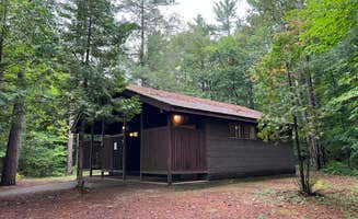 OleĹka S.'s photo of a cabin at Fish Creek Pond Campground near Peru, NY