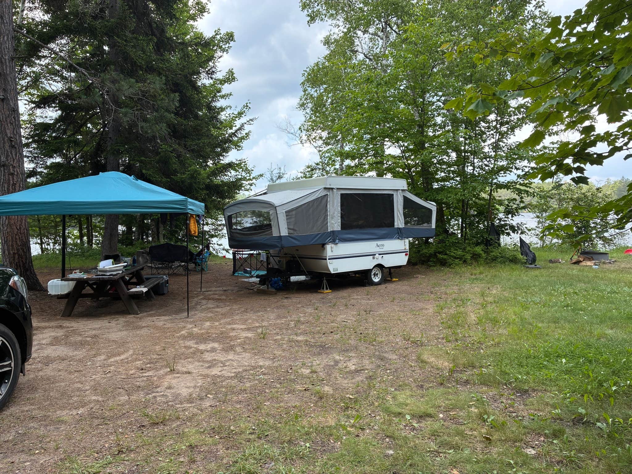 Andy B.'s photo of camping with pets at Fish Creek Pond Campground near Loon Lake, NY