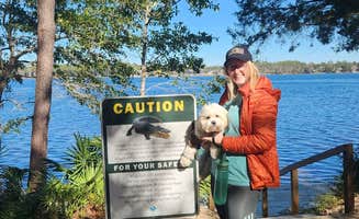 Peaches E.'s photo of camping with pets at Fred Gannon Rocky Bayou State Park Campground near Panama City Beach, FL