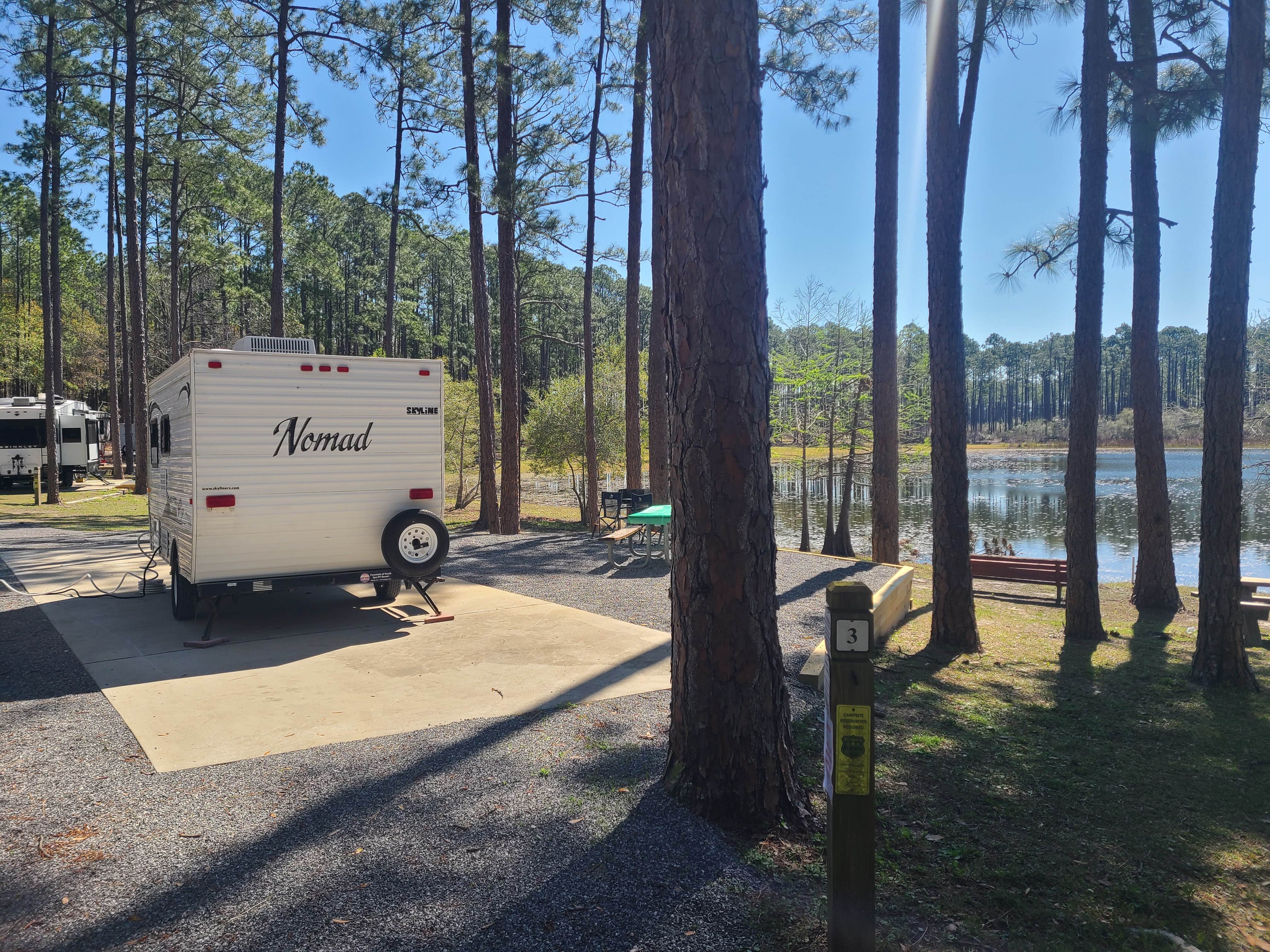 Eric R.'s photo of rv camping at Sand Pond Campground — Pine Log State Forest near Ebro, FL