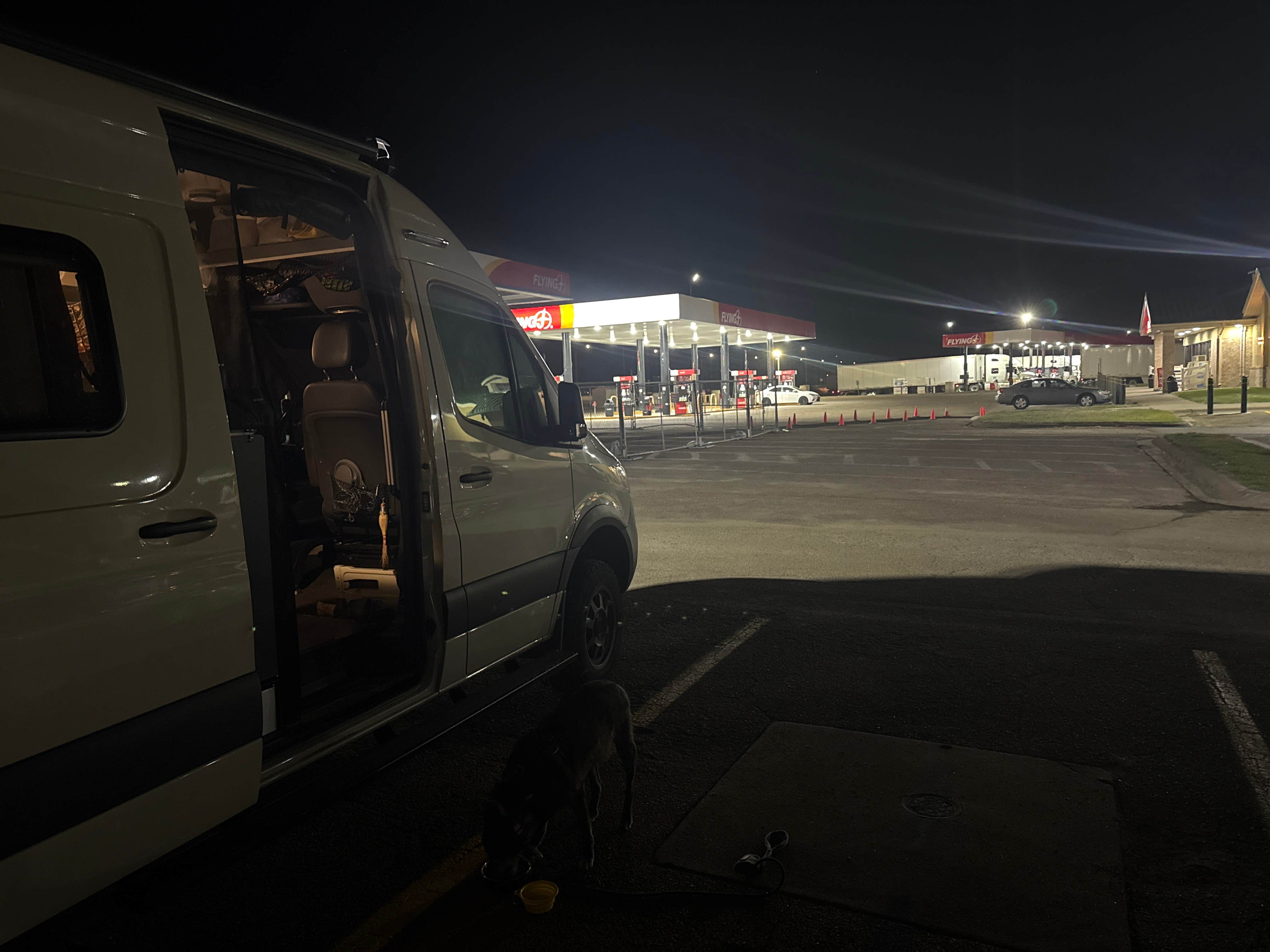 Kevin L.'s photo of camping with pets at Flying J Travel Center — North Platte near Gothenburg, NE