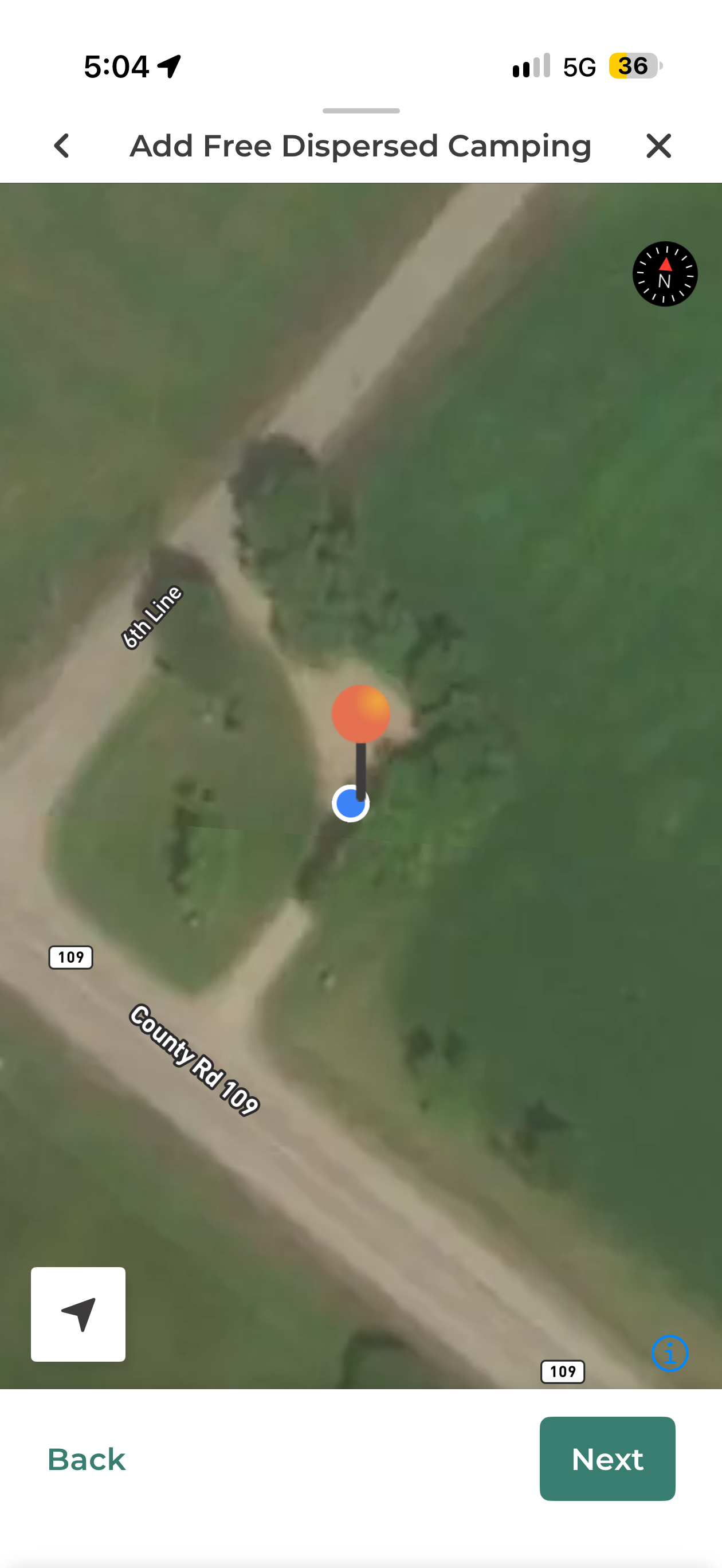 free roadside picnic pull off / rest stop