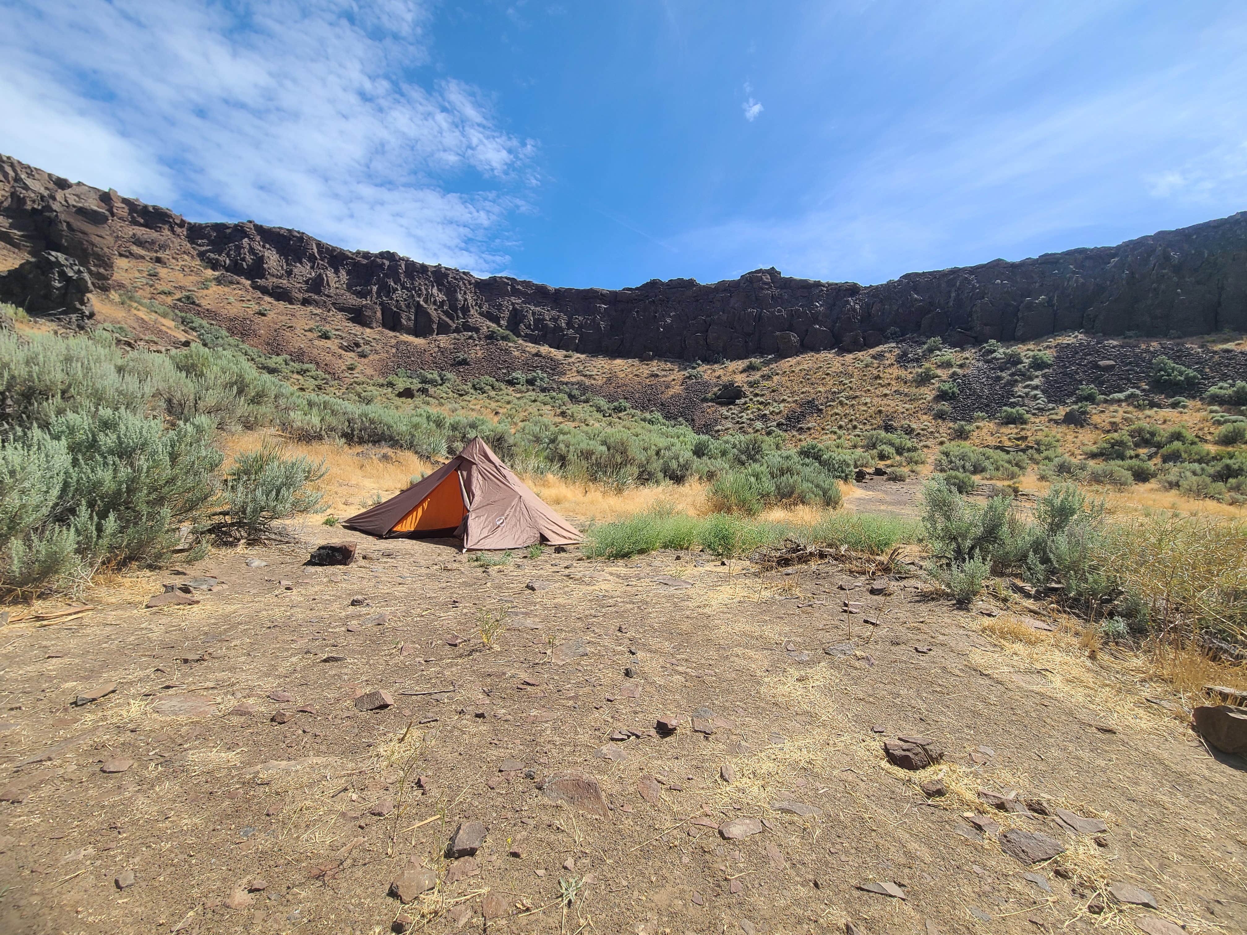 Fish ..'s photo of tent camping at Frenchman Coulee Backcountry Campsites near Waterville, WA