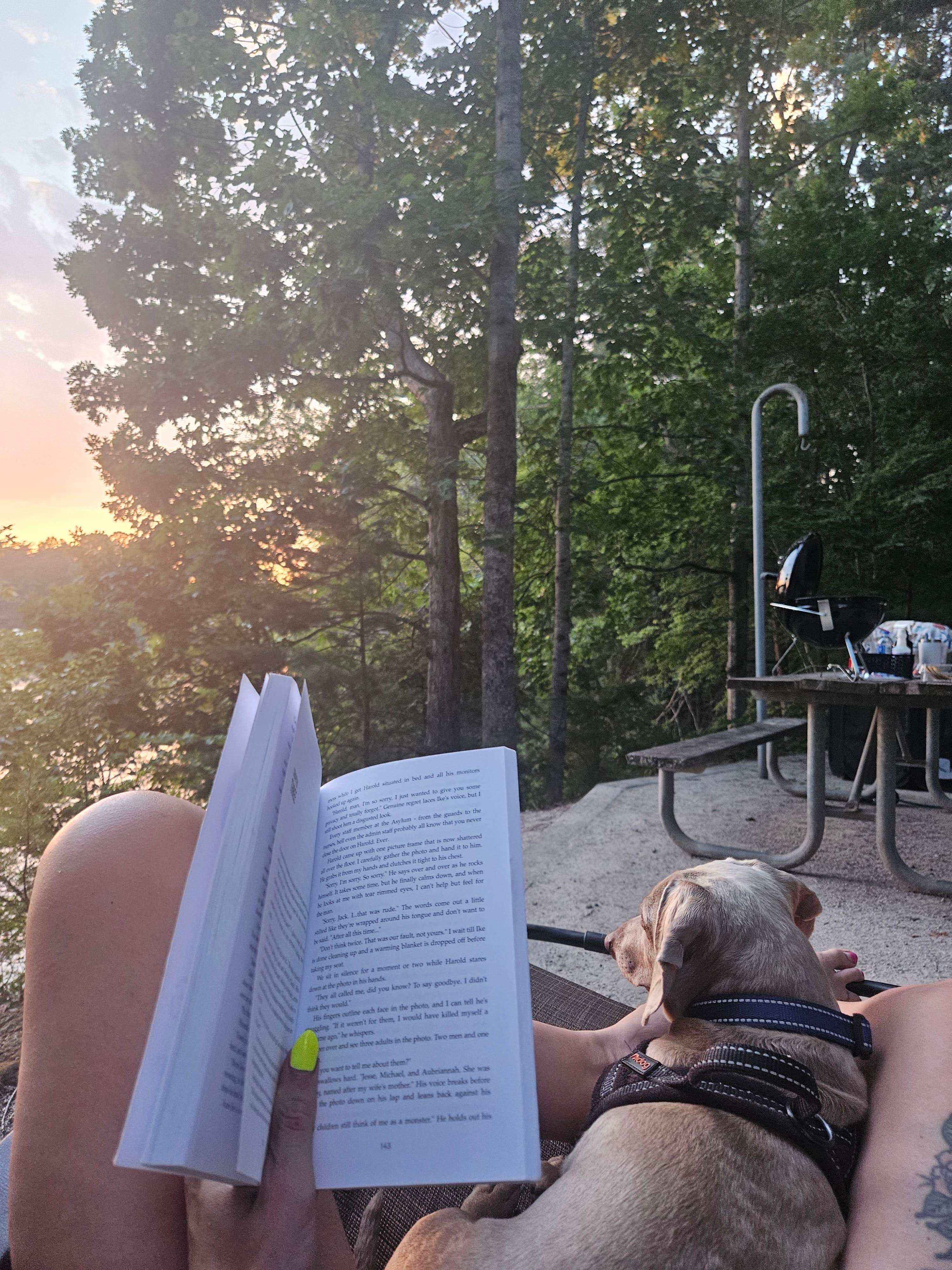 Katrina P.'s photo of camping with pets at Duckett Mill near Sugar Hill, GA