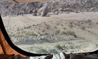 Camping near Pride Rock Dispersed : Giant Rock, Landers, California