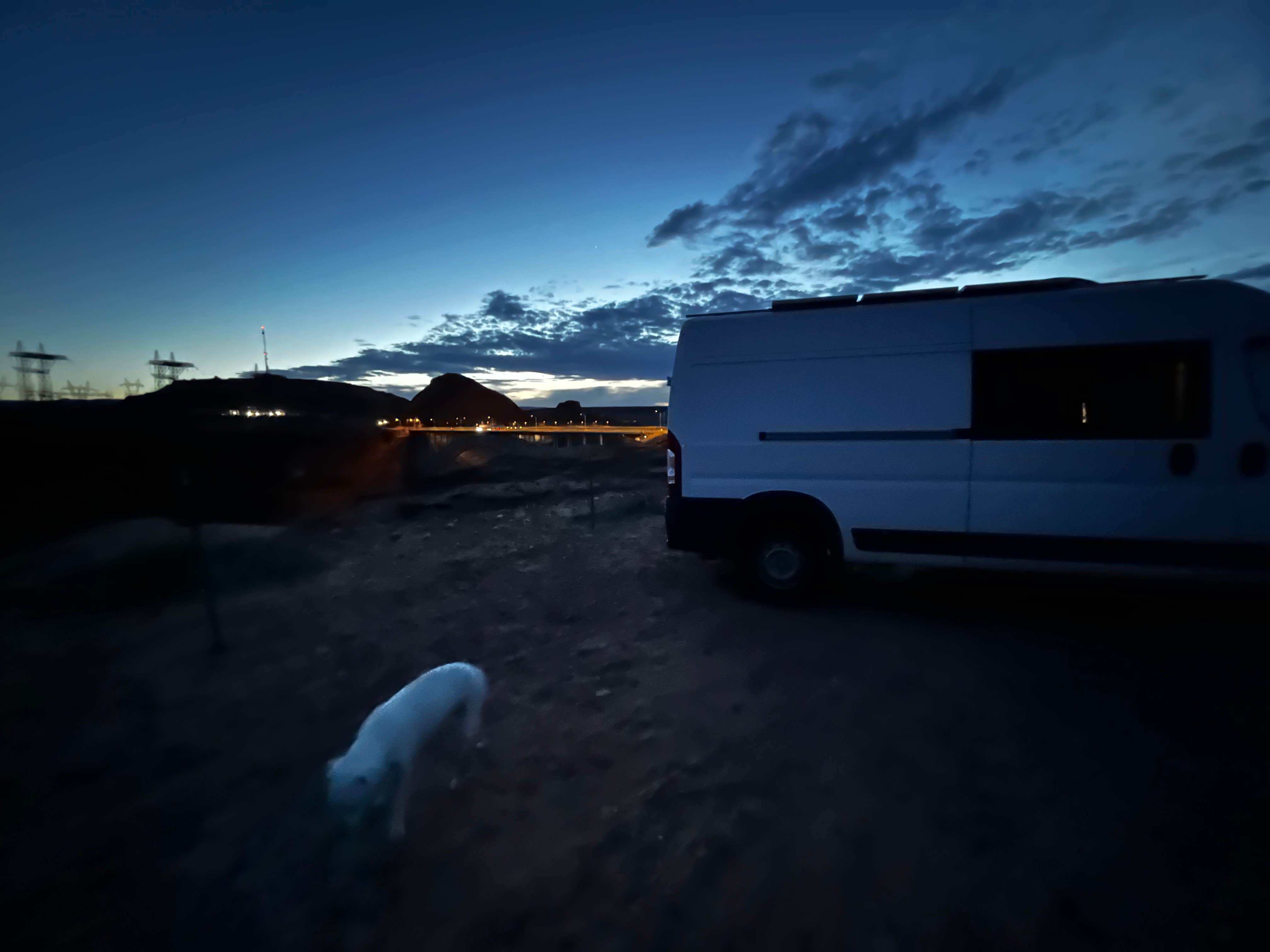 Jaime L.'s photo of rv camping at Glen Canyon Dam Bridge Outlook near Big Water, UT