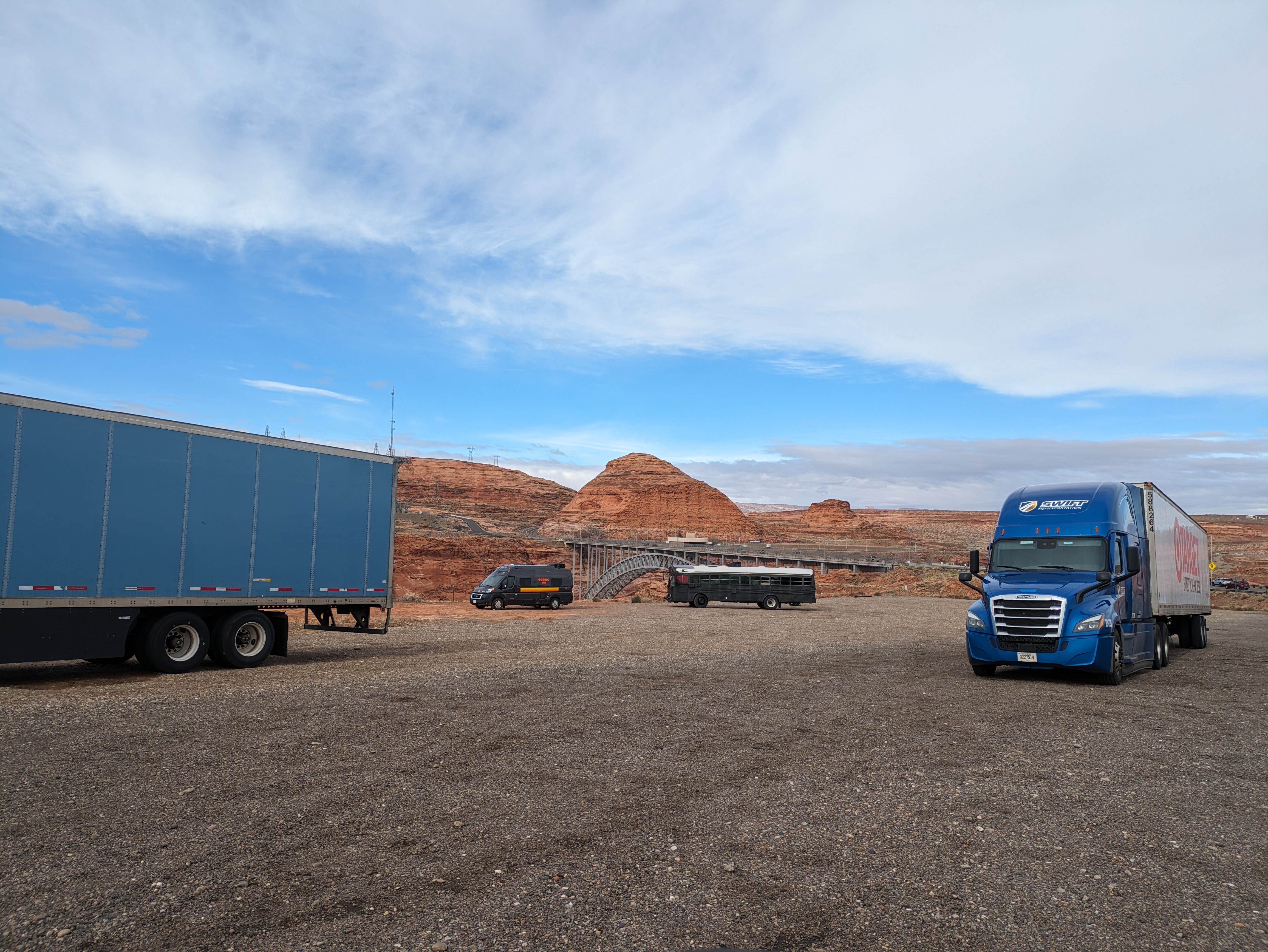 Greg L.'s photo of rv camping at Glen Canyon Dam Bridge Outlook near Marble Canyon, AZ