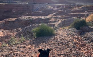 Jacquelyn H.'s photo of camping with pets at Glen Canyon Dam Bridge Outlook near Lake Powell, UT