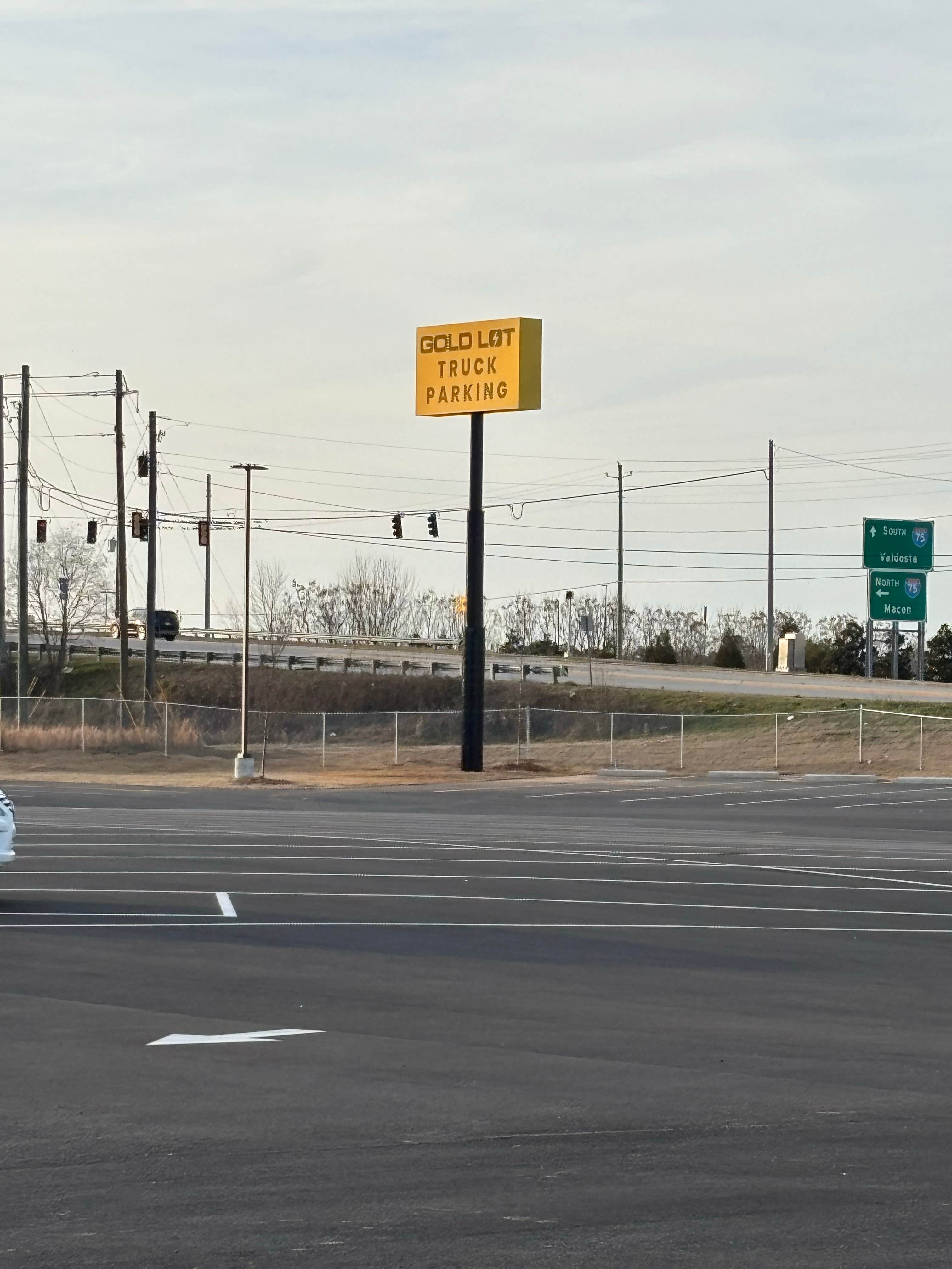 Camper-submitted photo at Gold Lot Overnight Truck Parking near Warner Robins, GA